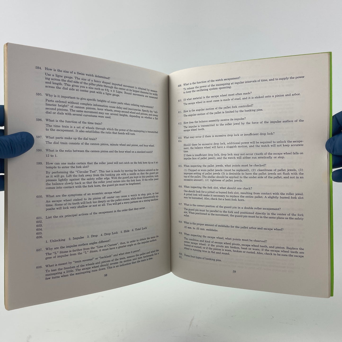 May Lot 87- Questions And Answers of and for the Watchmaking Profession