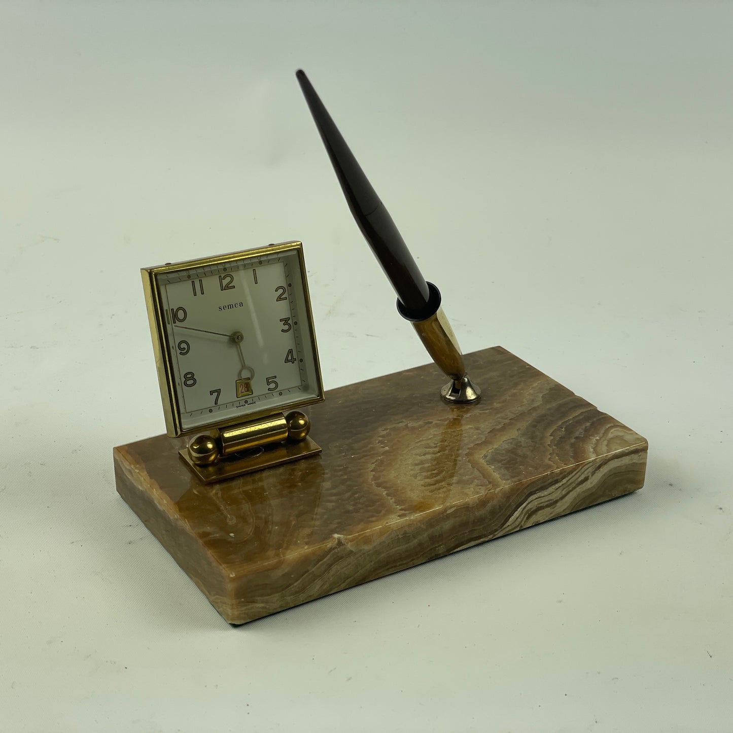 May Lot 54- Desktop Clock Pen Stand