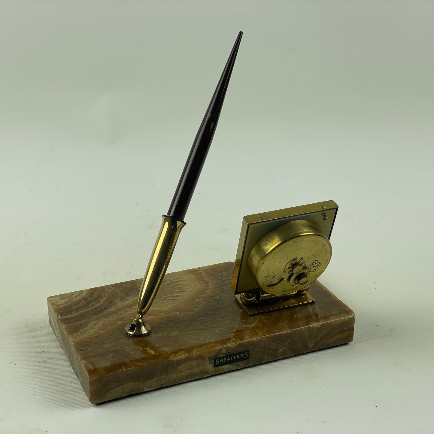 May Lot 54- Desktop Clock Pen Stand