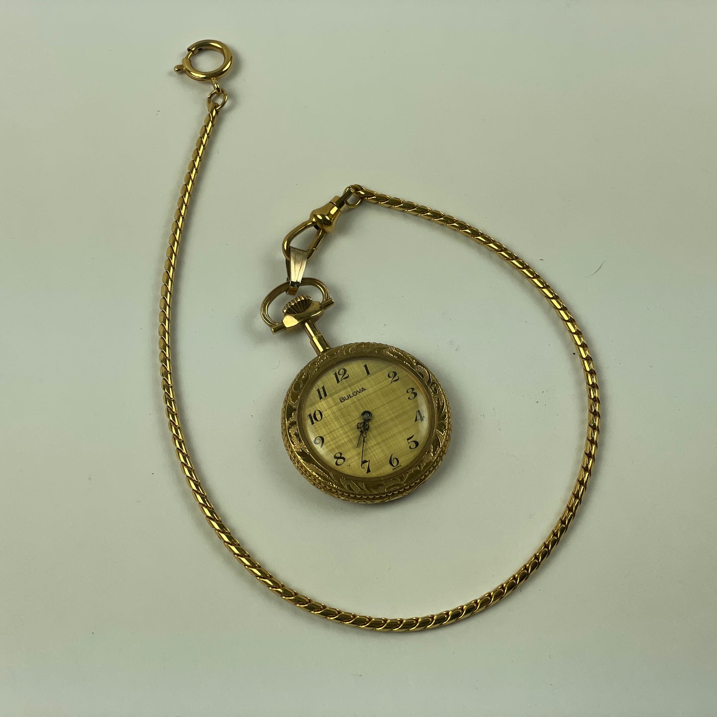 May Lot 40- Bulova Pocket Watch w/ Chain