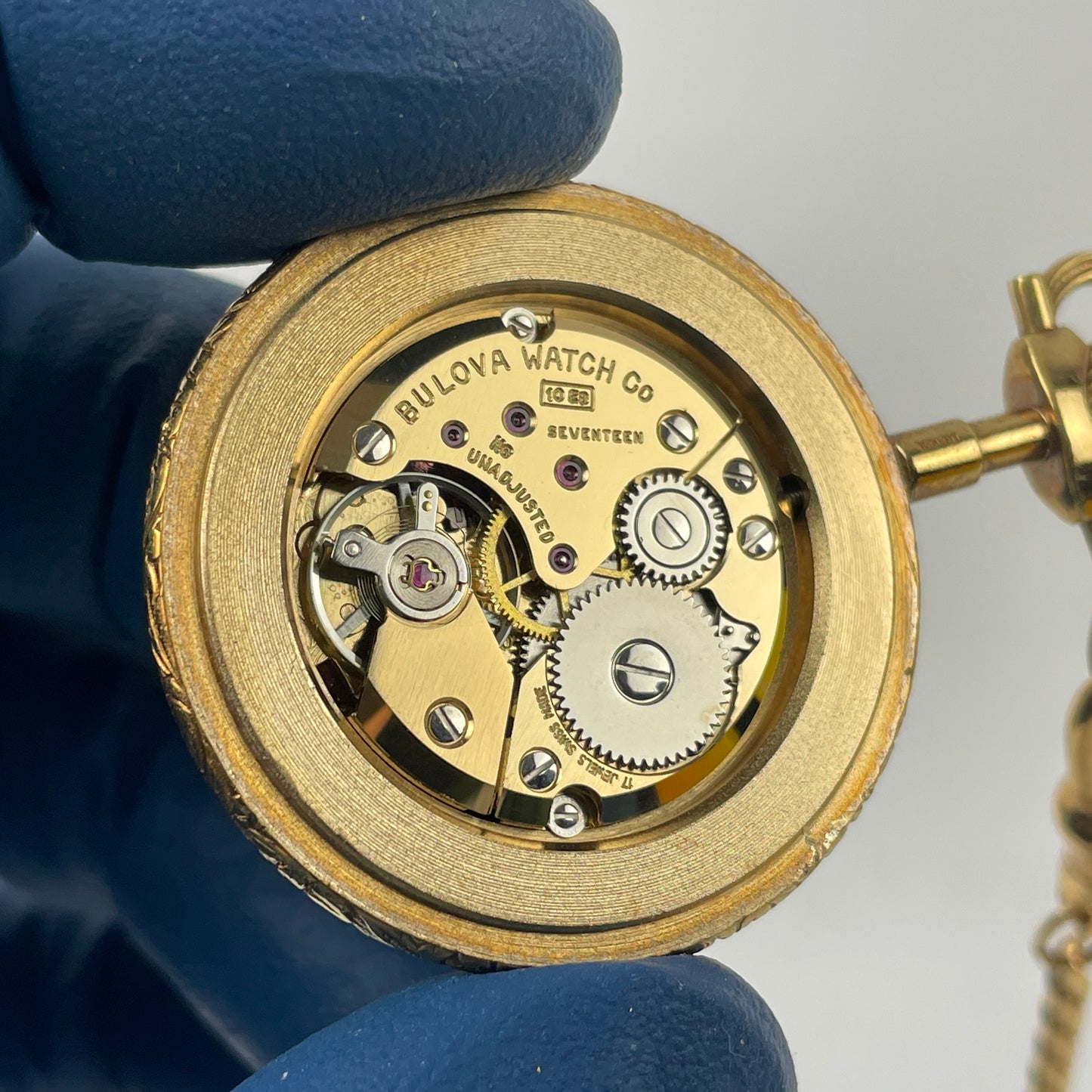 May Lot 40- Bulova Pocket Watch w/ Chain