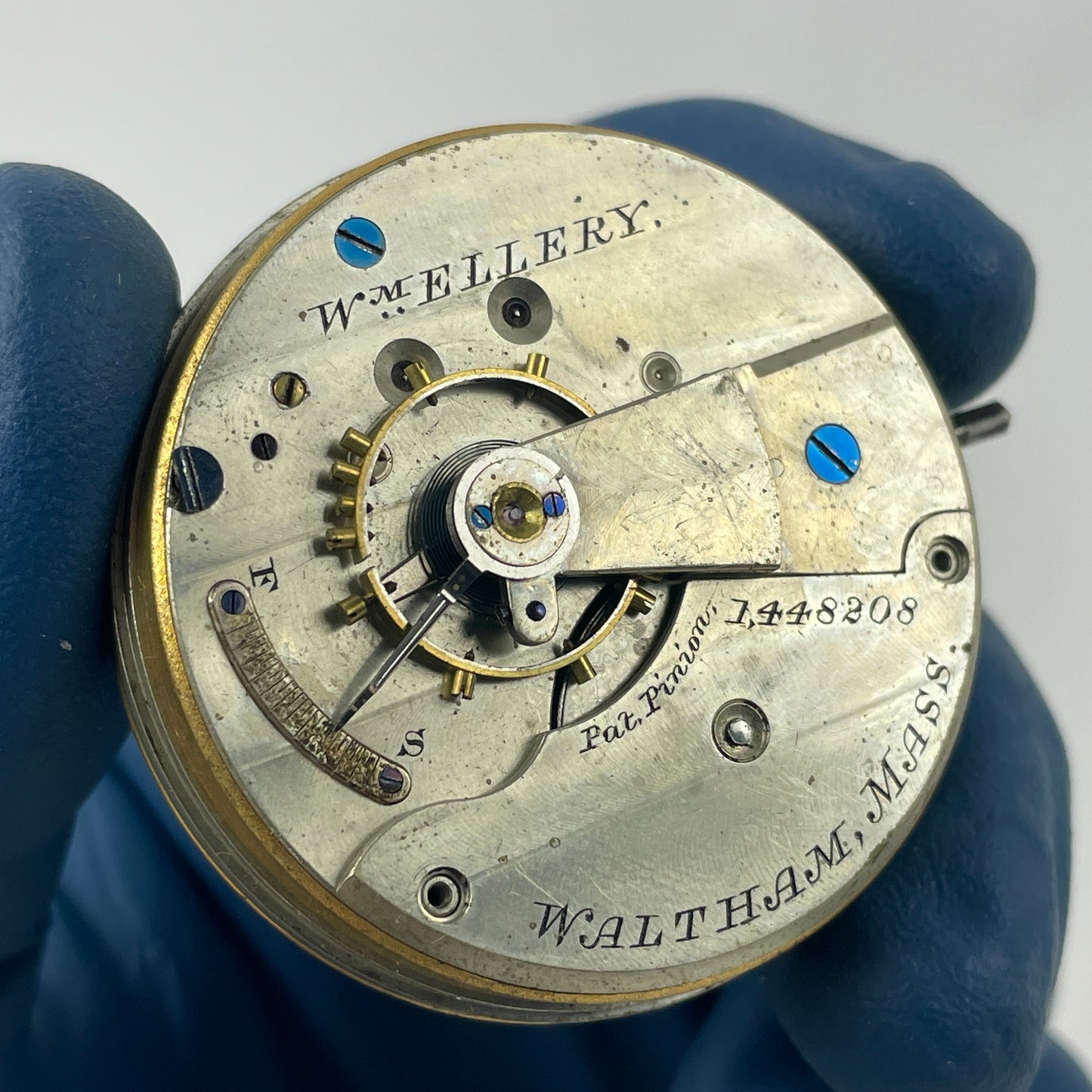 May Lot 75- Waltham Wm. Ellery Pocket Watch Movement