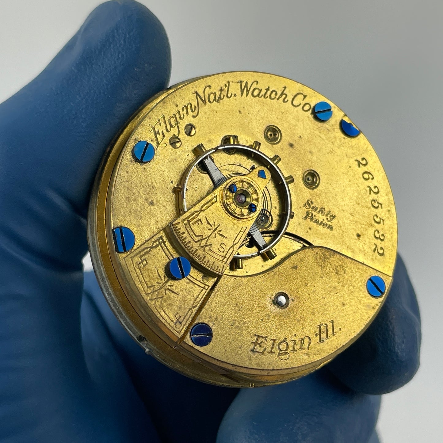 May Lot 37- Elgin 18S Hunting Pocket Watch Movement