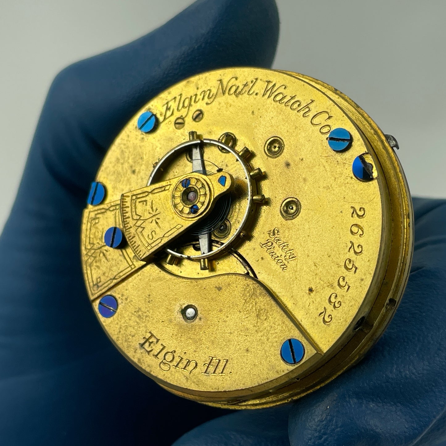 May Lot 37- Elgin 18S Hunting Pocket Watch Movement