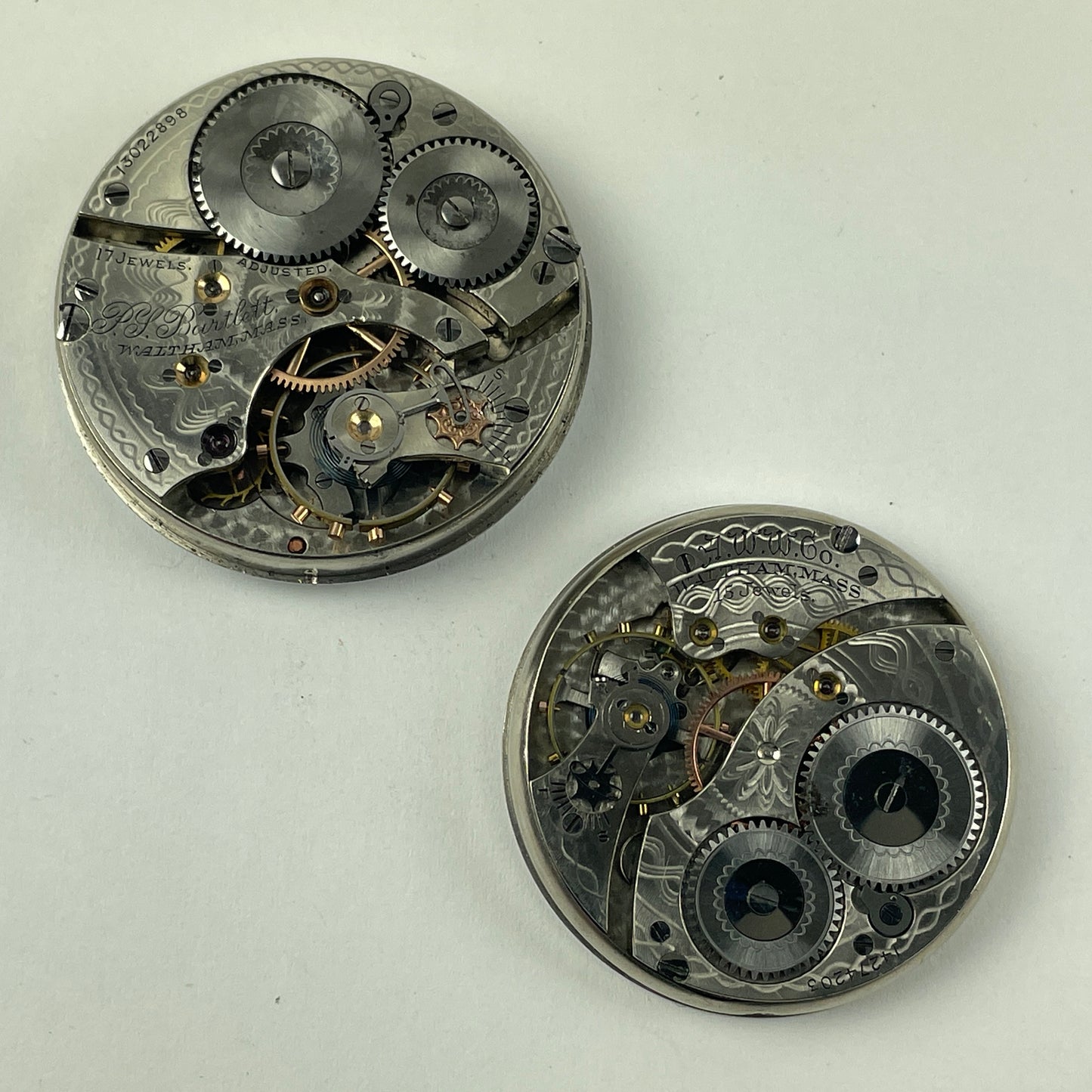 May Lot 34- 12S & 16S Waltham Pocket Watch Movement Set