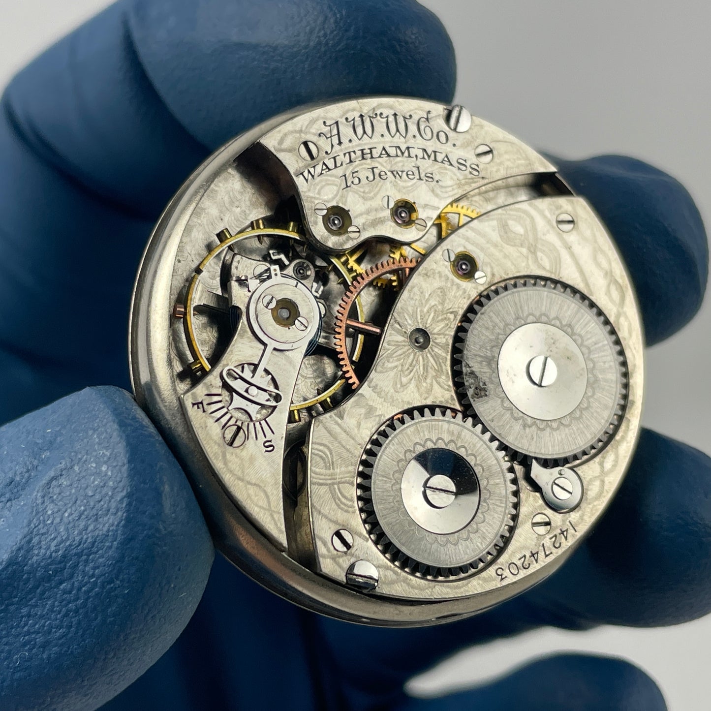 May Lot 34- 12S & 16S Waltham Pocket Watch Movement Set