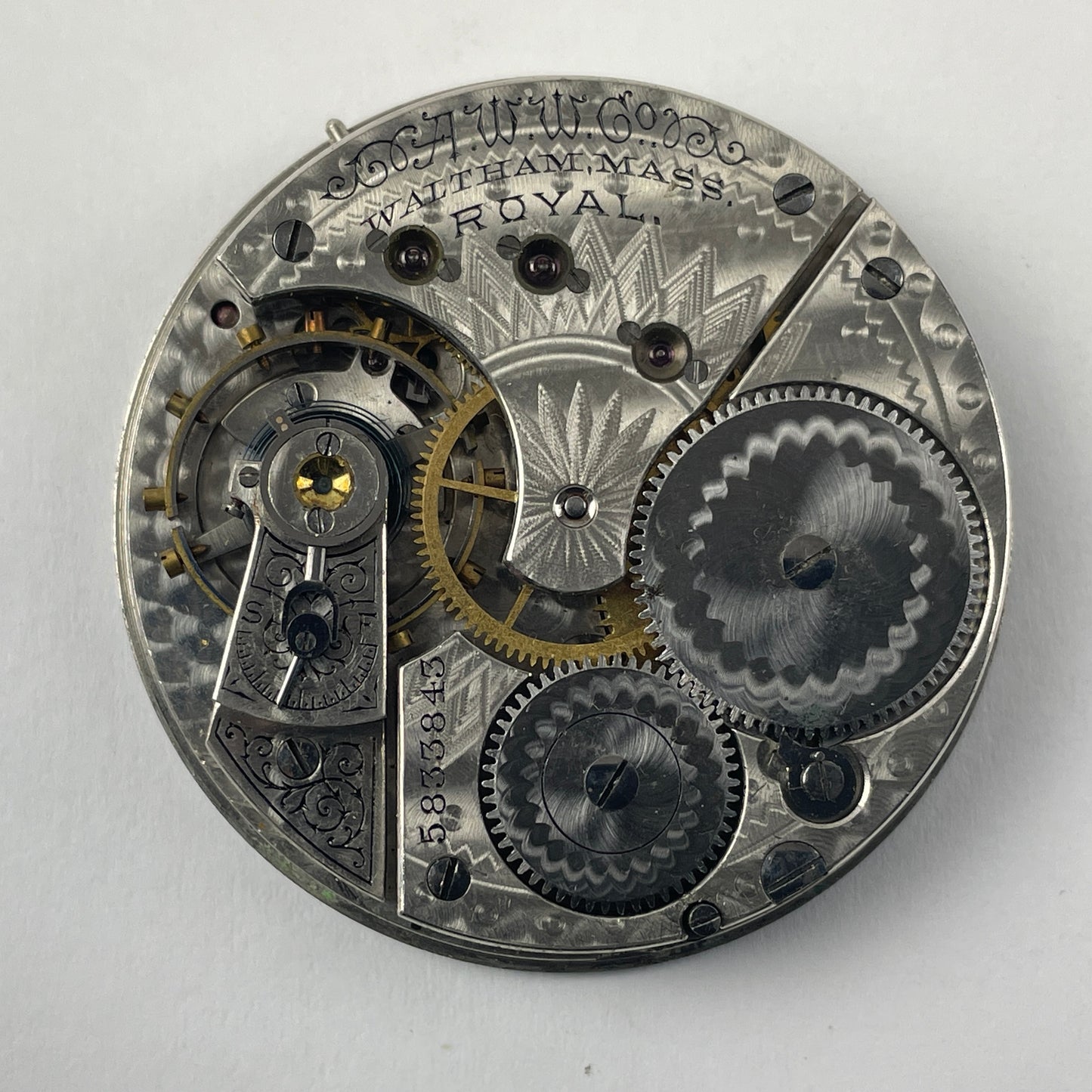 May Lot 25- Waltham Pocket Watch Movement Set