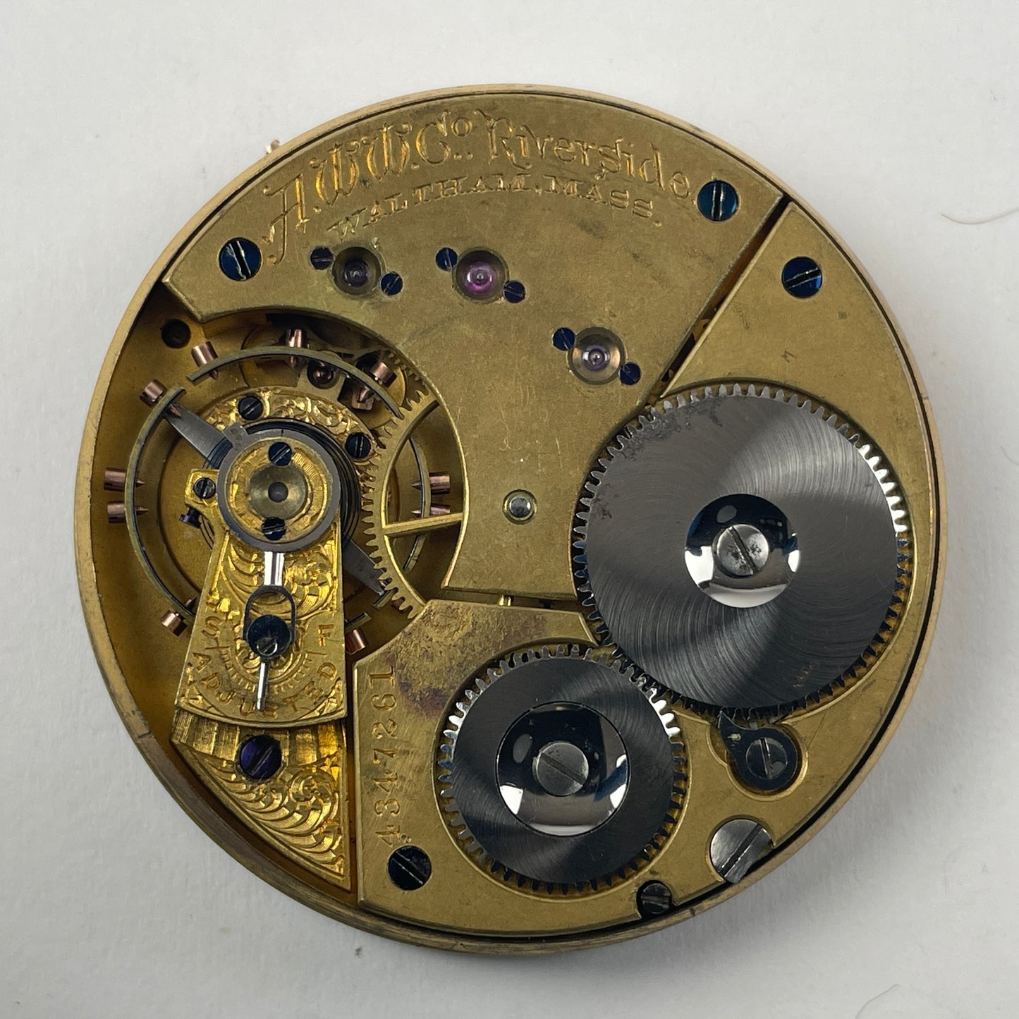 May Lot 32- Waltham Riverside Pocket Watch Movement Set