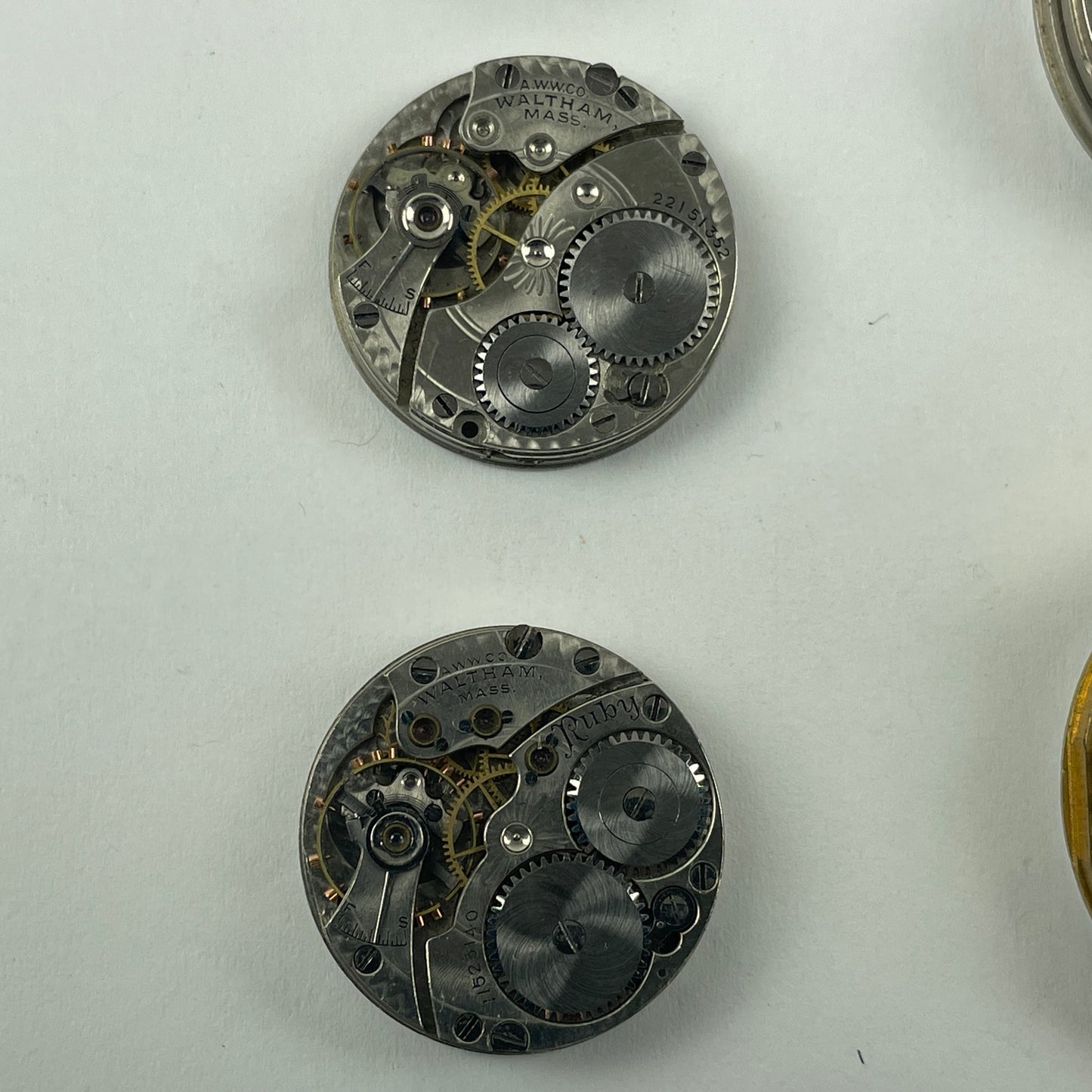 May Lot 55- American Pocket Watch Movement Set