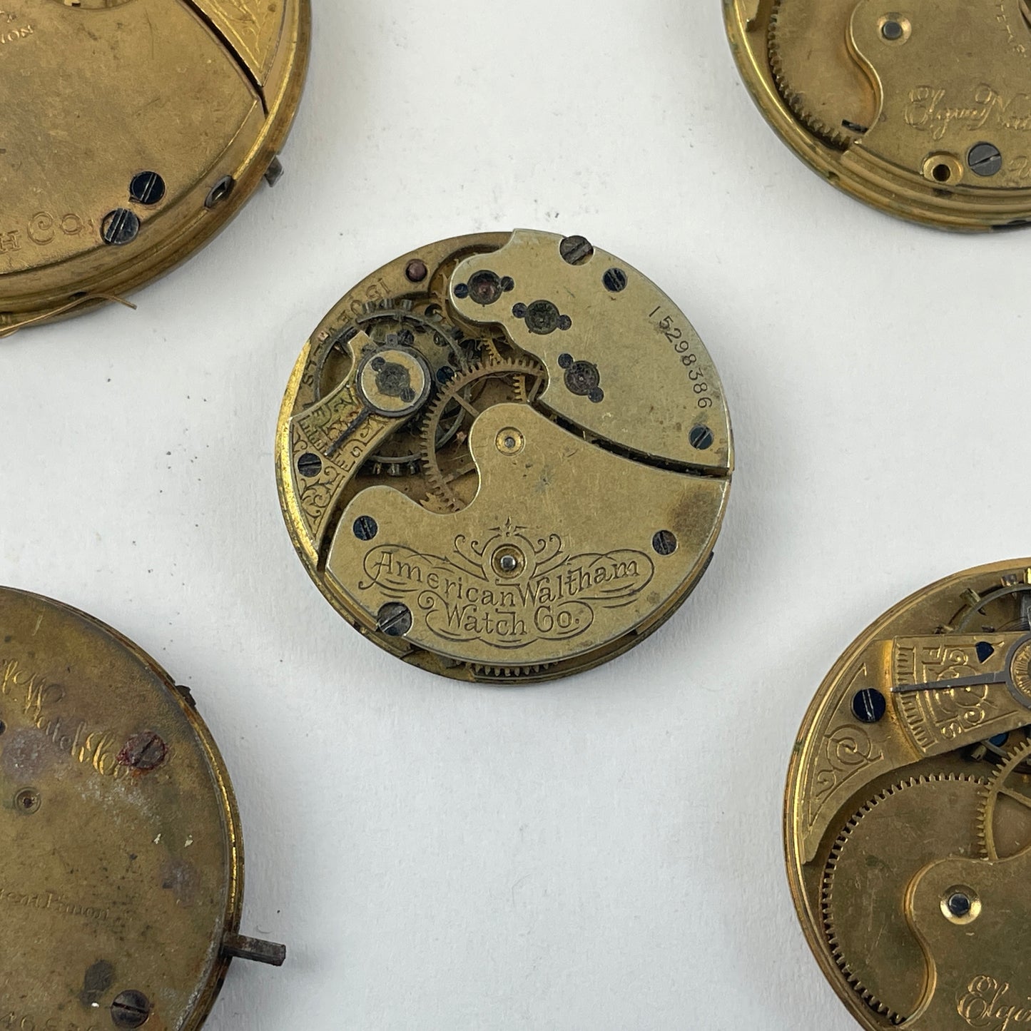 May Lot 30- American Pocket Watch Movement Set of (7)