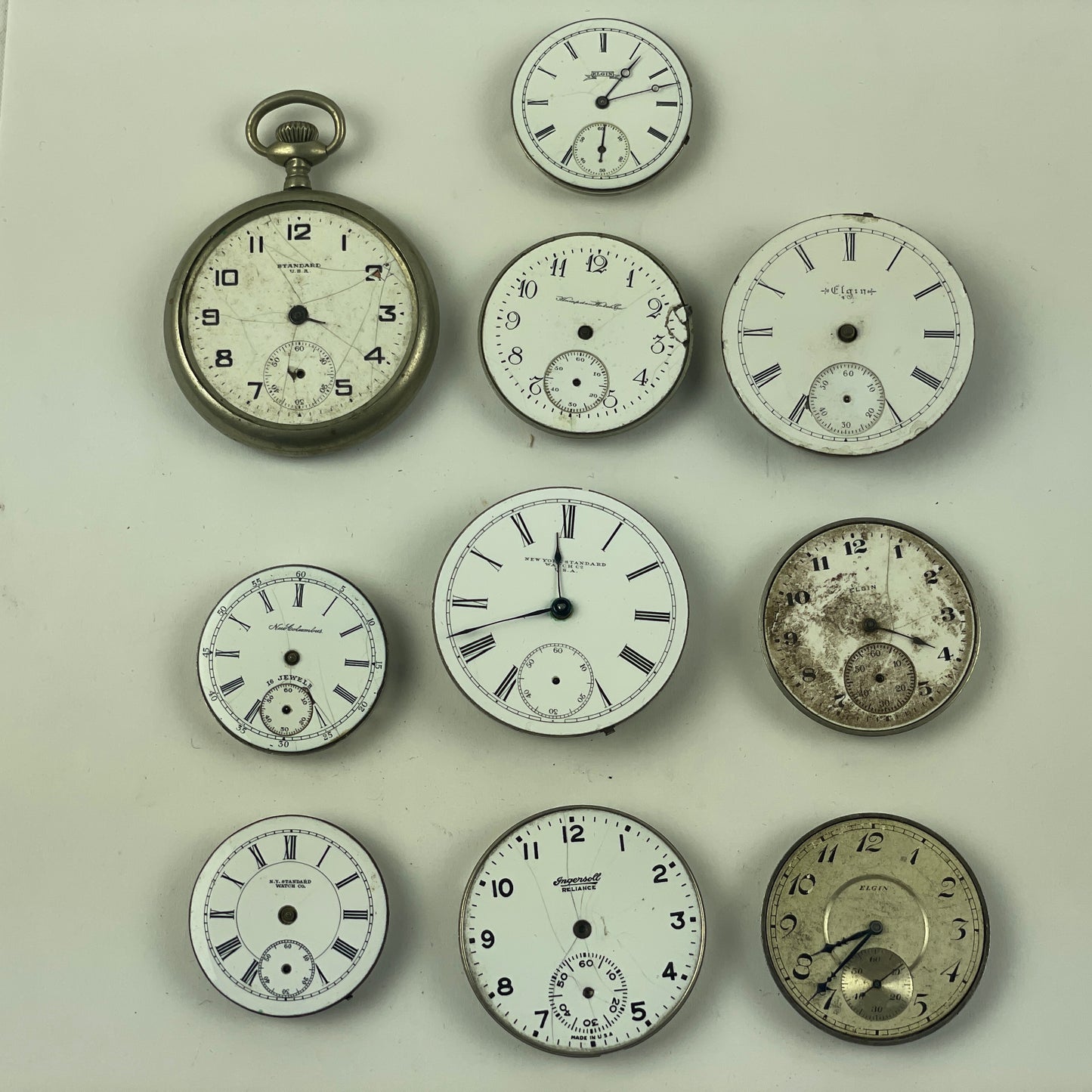 May Lot 13- American Pocket Watch Movement Set of (10)
