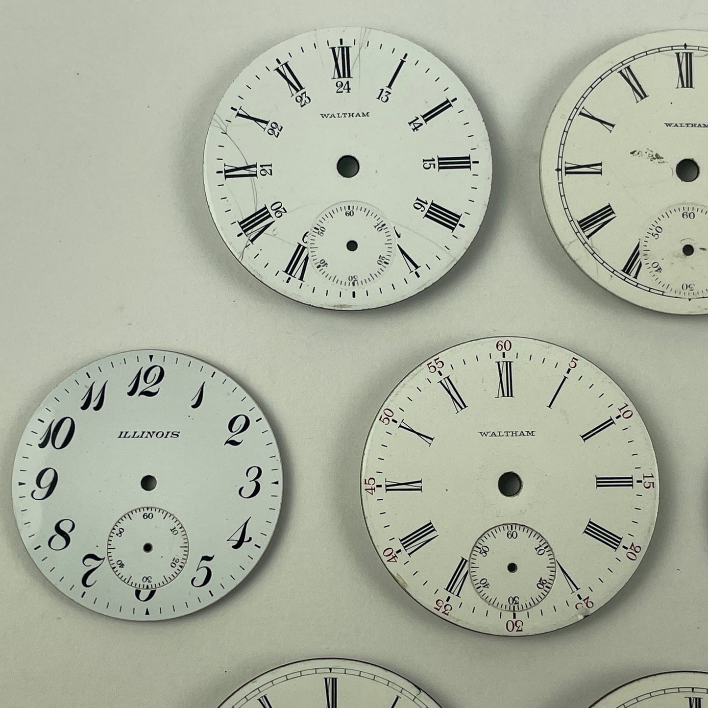 May Lot 19- American Enamel Pocket Watch Dials