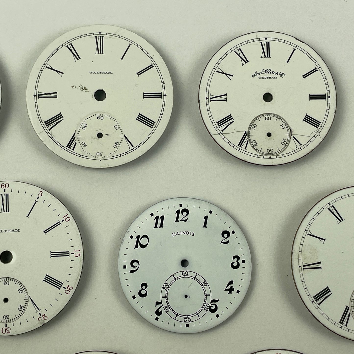May Lot 19- American Enamel Pocket Watch Dials