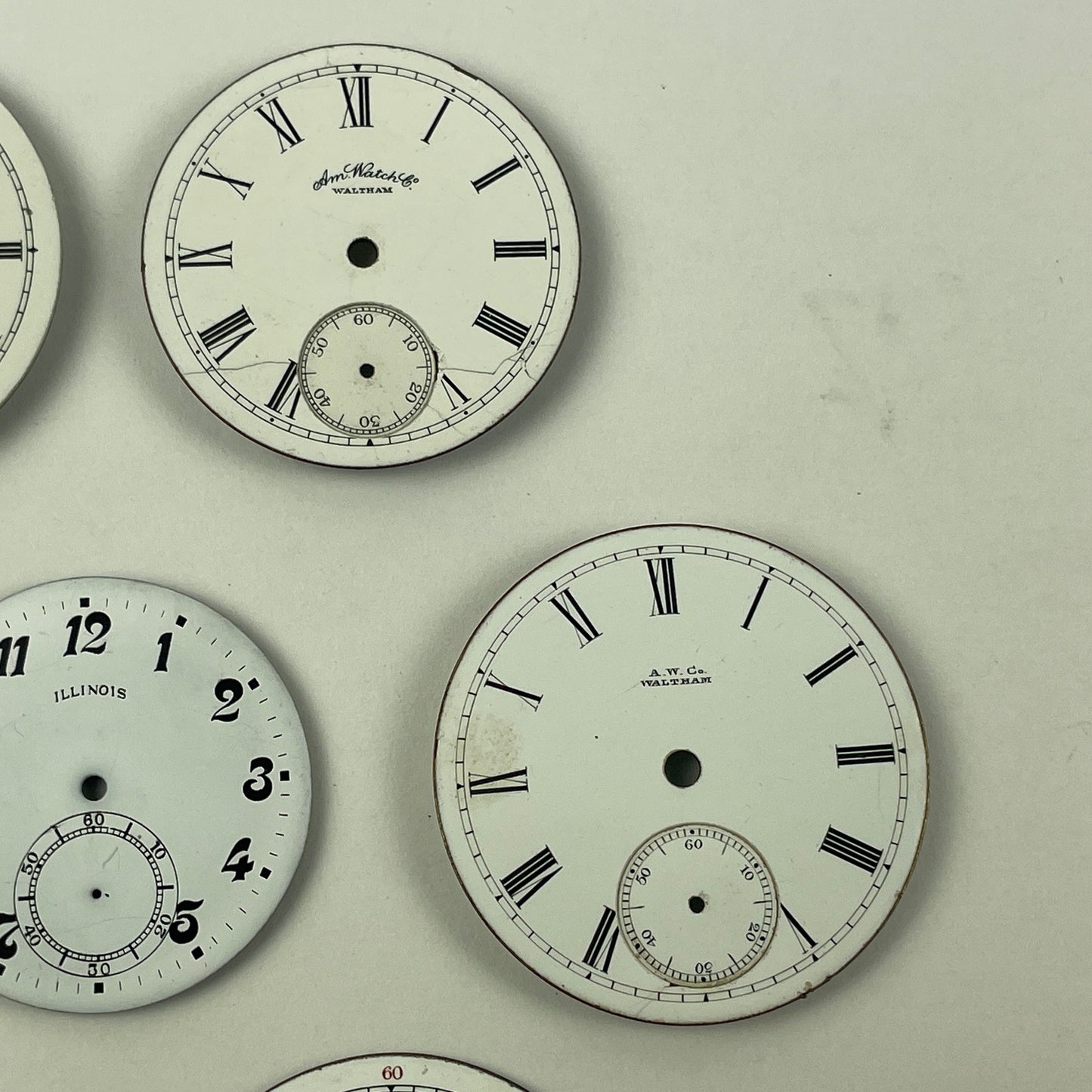 May Lot 19- American Enamel Pocket Watch Dials