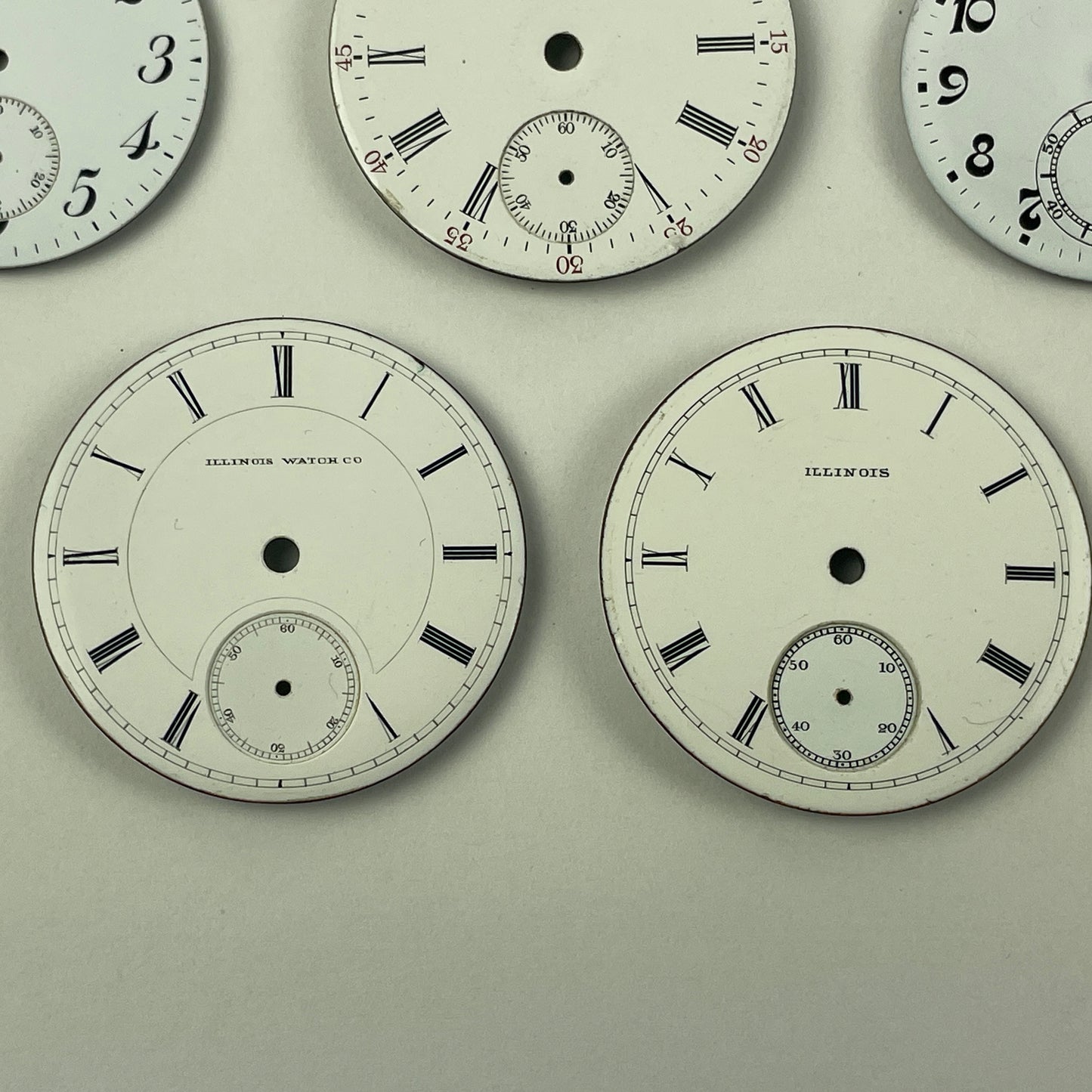 May Lot 19- American Enamel Pocket Watch Dials