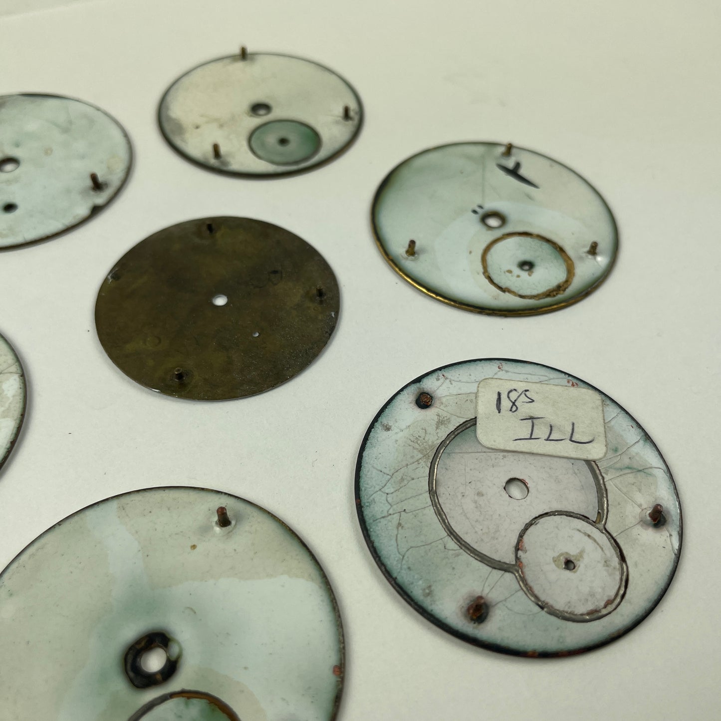 May Lot 19- American Enamel Pocket Watch Dials