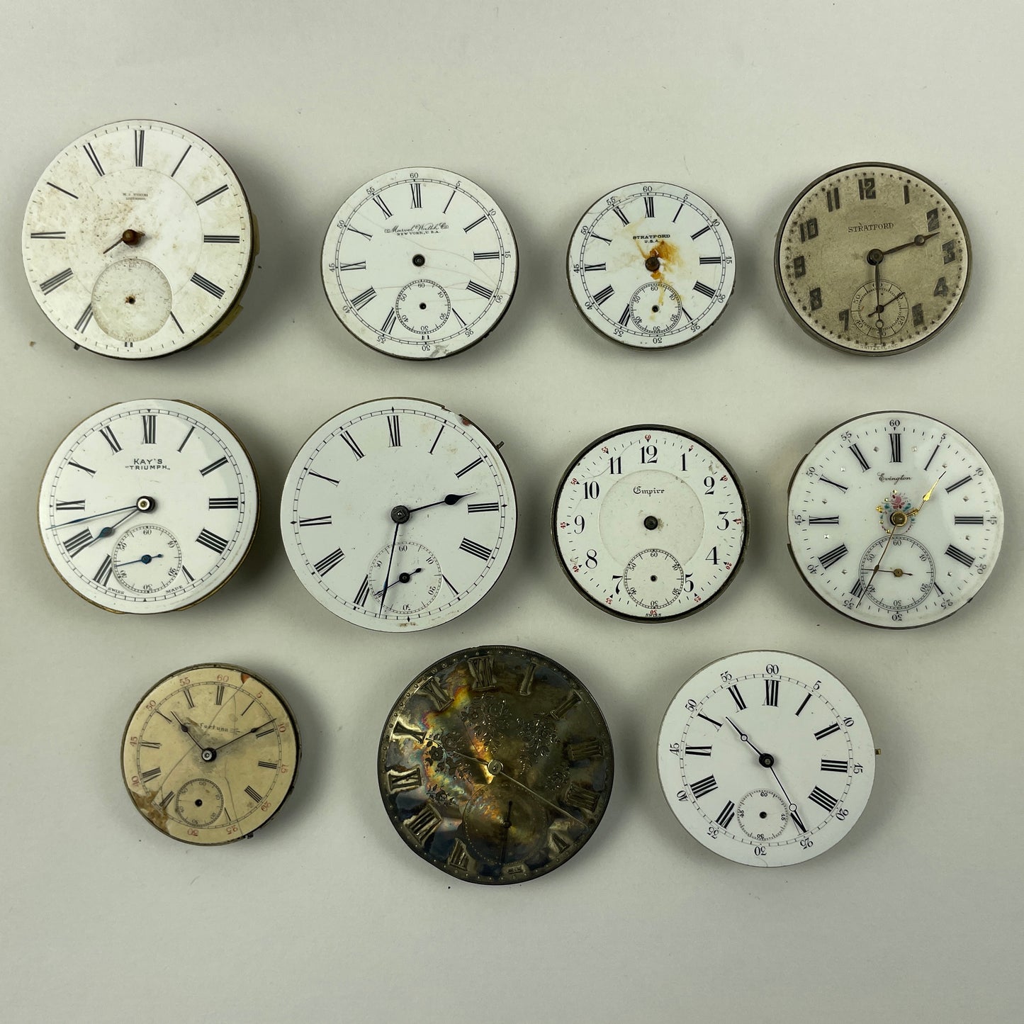 May Lot 17- Pocket Watch Movement set of (10)