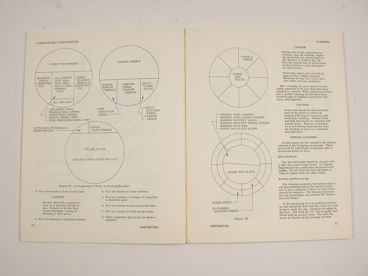 Hamilton Ships Chronometer Manual for Repair