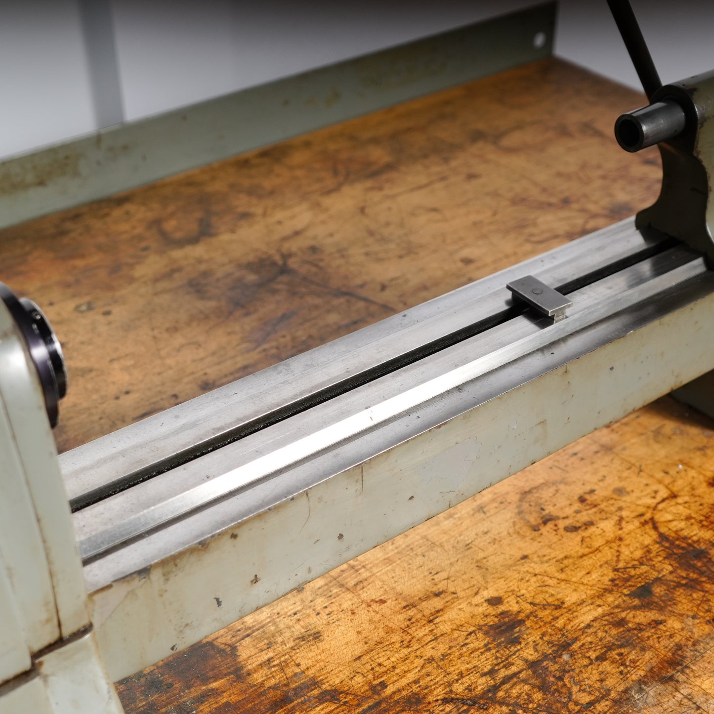 F. W. Derbyshire 10MM Model 750 Precision Lathe on Frame with Motor & Rheostat
