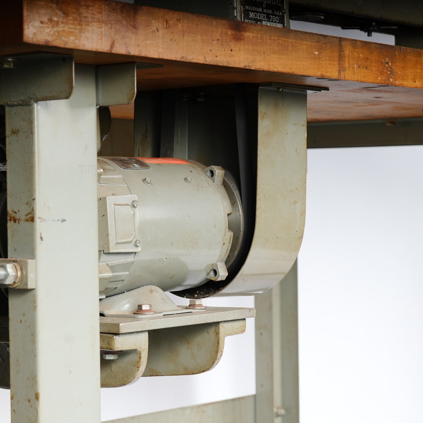 F. W. Derbyshire 10MM Model 750 Precision Lathe on Frame with Motor & Rheostat