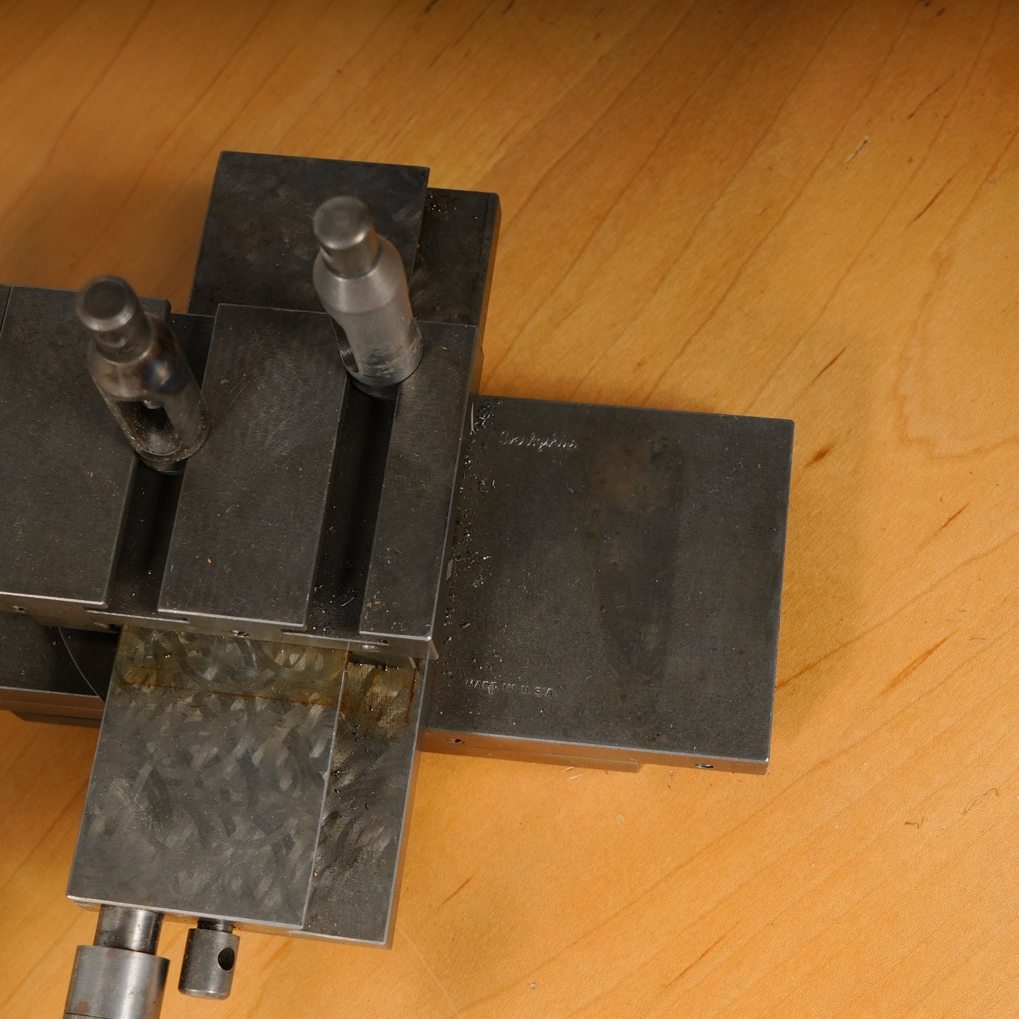 F. W. Derbyshire Watchmaker’s 10MM Lathe with Bench, Transmission Pulley & Accessories