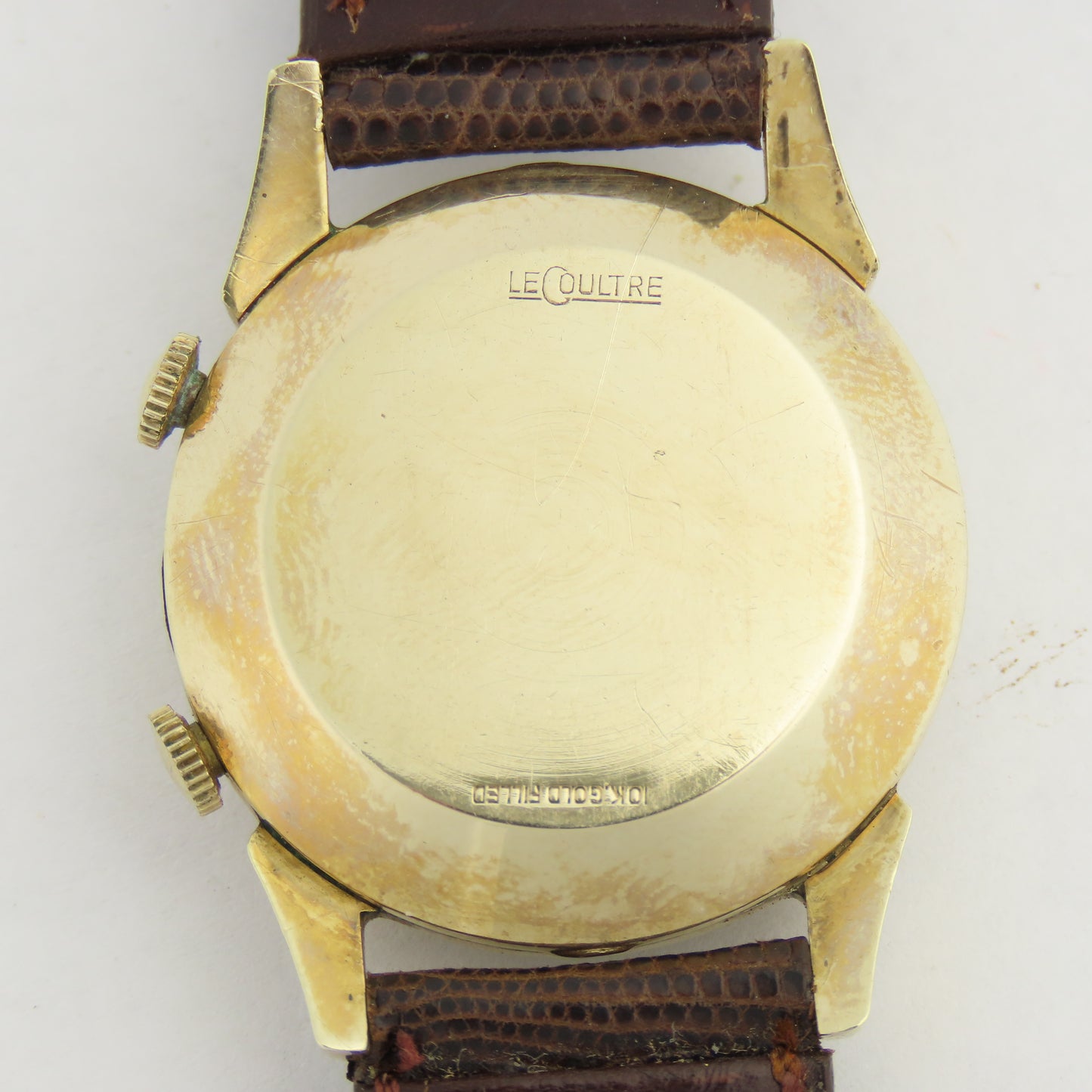 LeCoultre 814 Men’s Alarm Round Vintage Mechanical Wristwatch