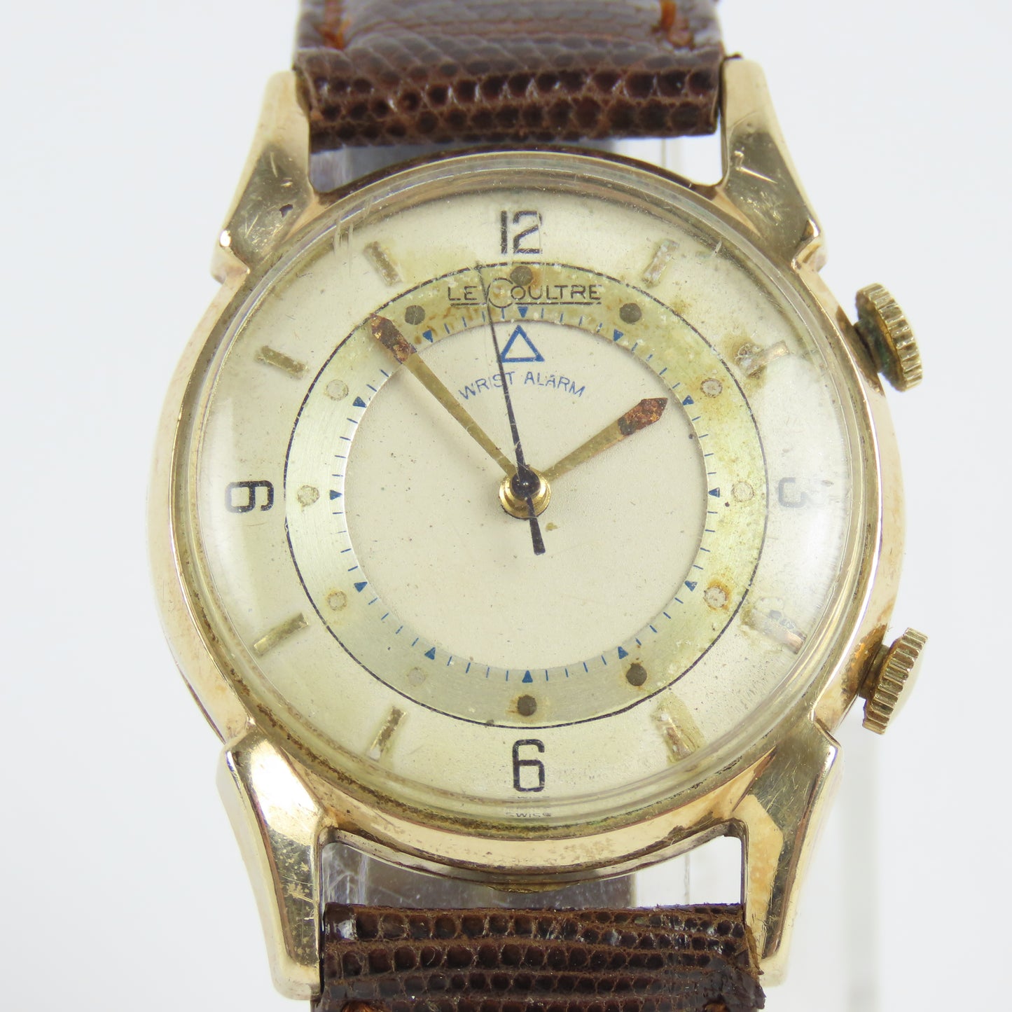 LeCoultre 814 Men’s Alarm Round Vintage Mechanical Wristwatch