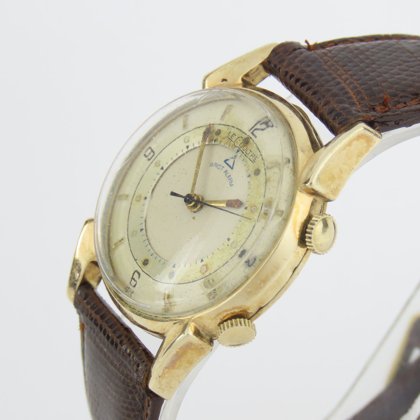 LeCoultre 814 Men’s Alarm Round Vintage Mechanical Wristwatch