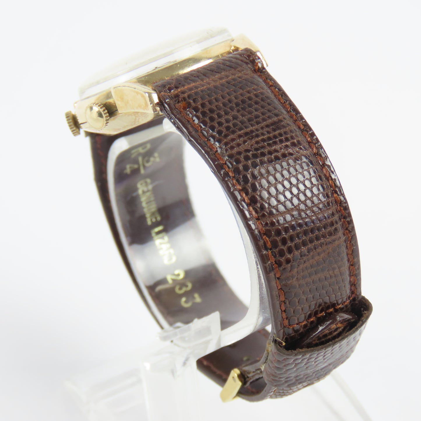 LeCoultre 814 Men’s Alarm Round Vintage Mechanical Wristwatch