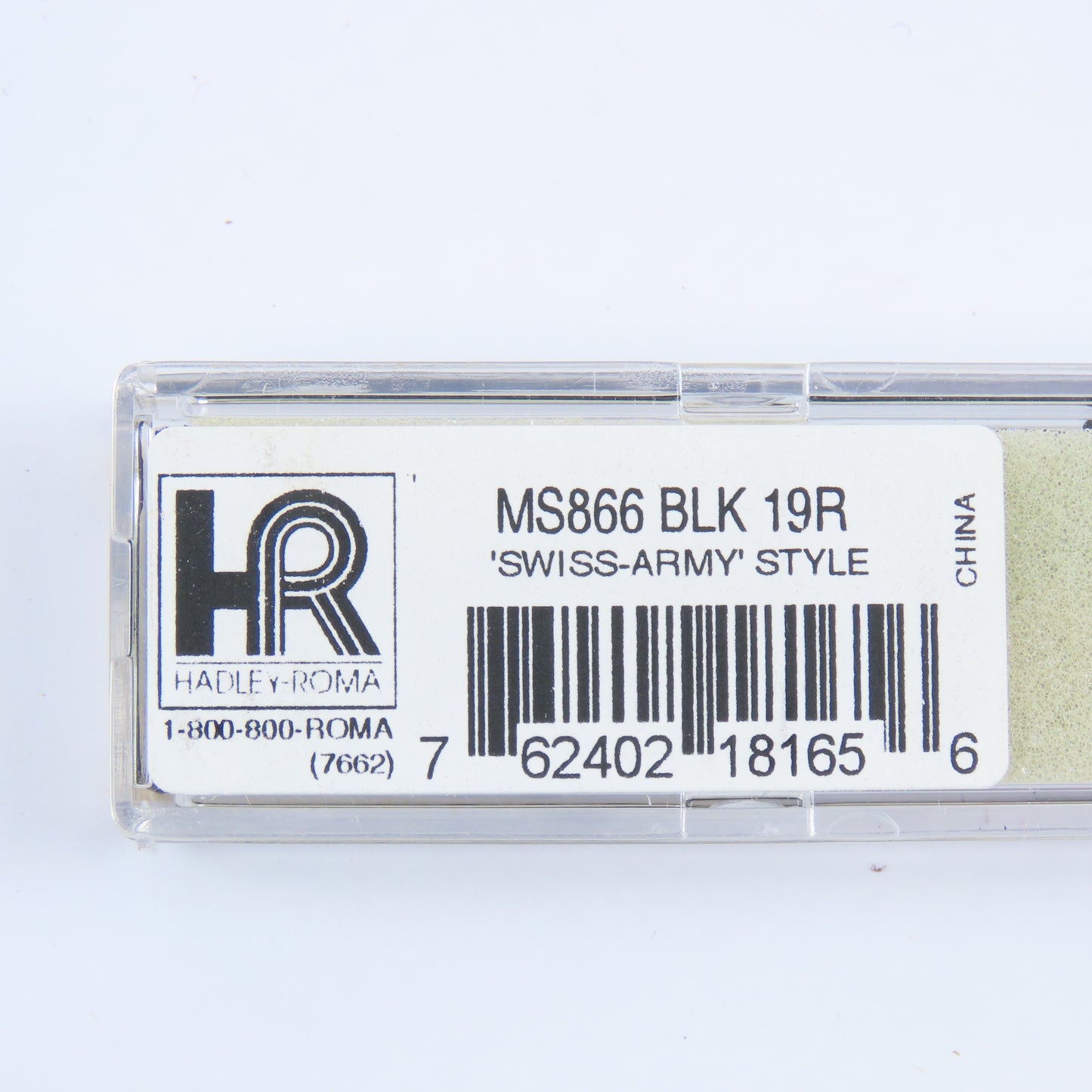 Hadley Roma Men's NOS Black 19R MM Wristwatch Band | MS866