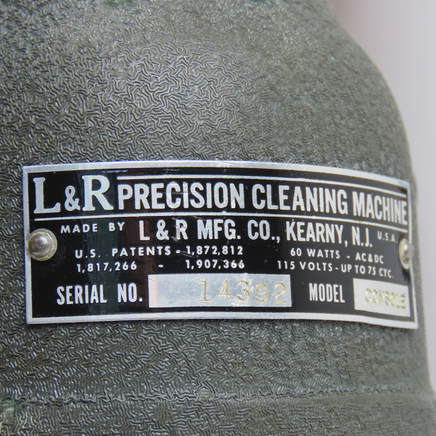 L&R Console Ultrasonic Watch Cleaning Machine – Serial No. I9-16578