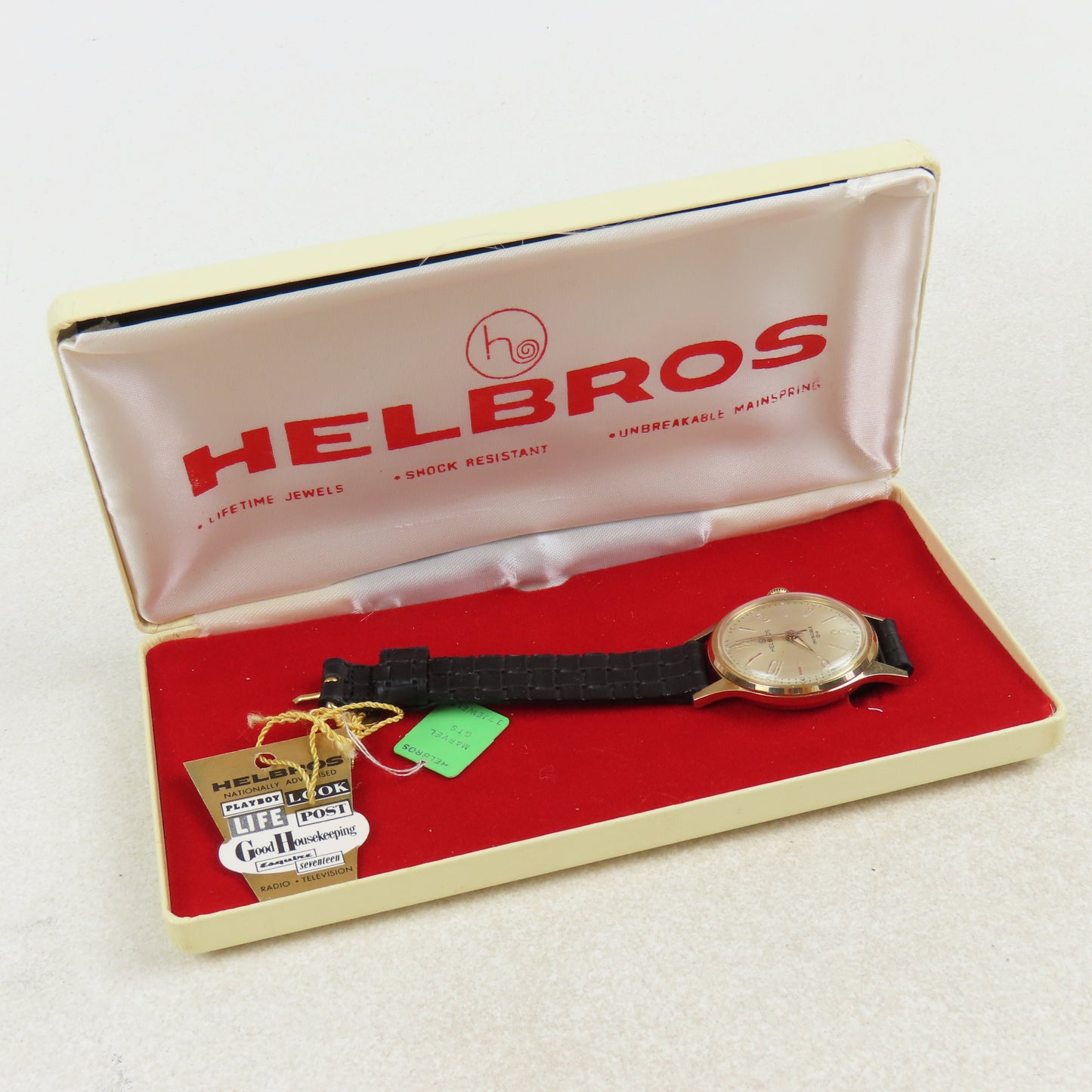 Swiss Helbros NOS Double Boxed Vintage Mechanical Wristwatch