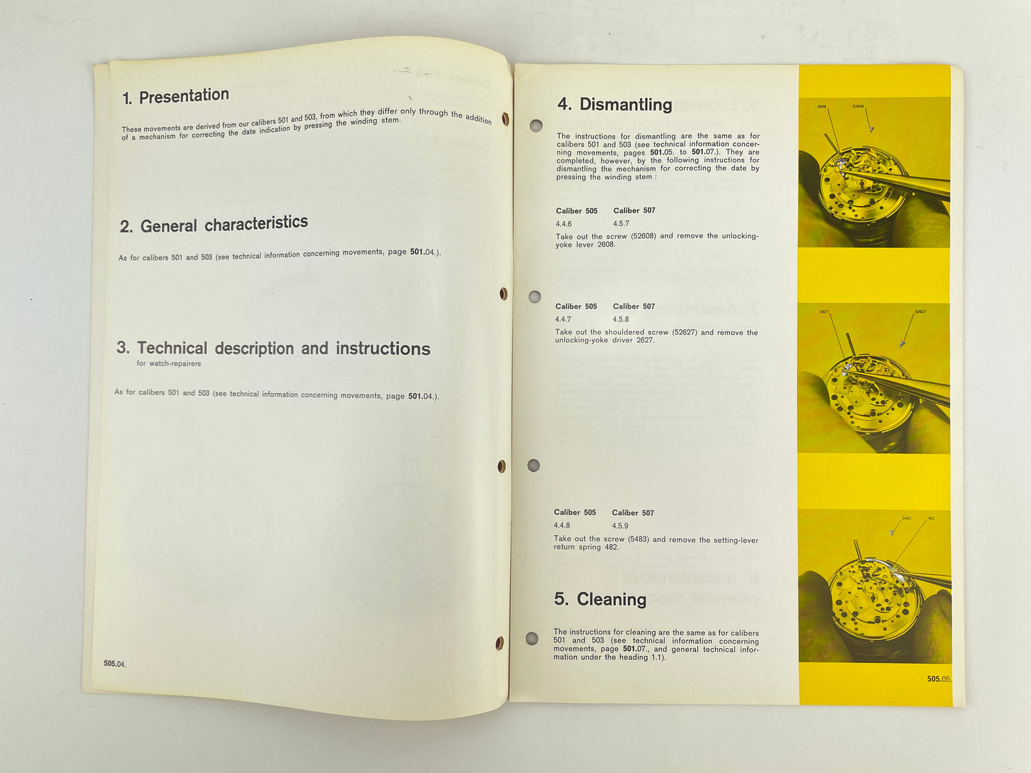 Longines Technical Information Manual Calibers 505-507