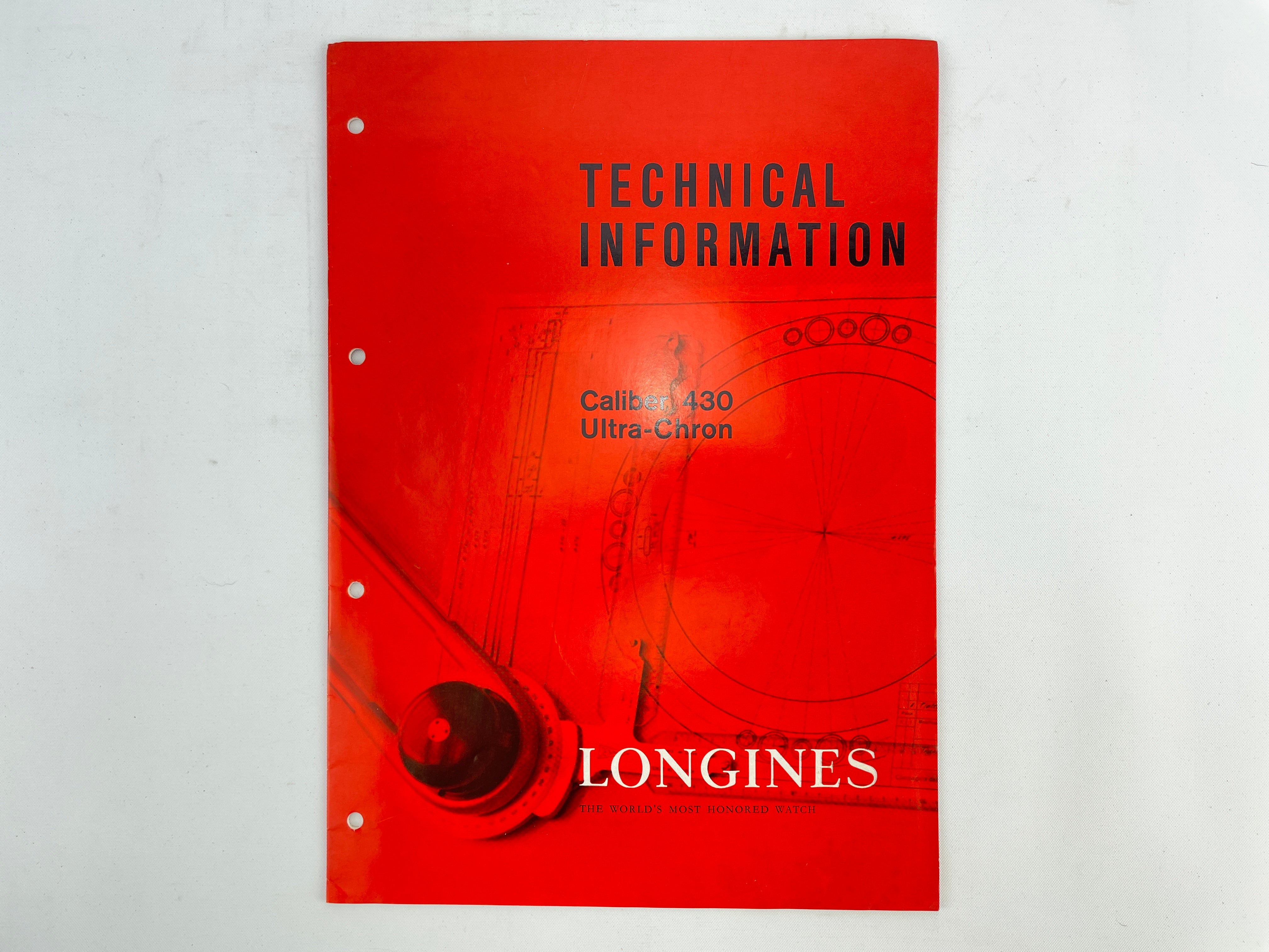 Longines Technical Information Manual Caliber 430 Ultra Chron