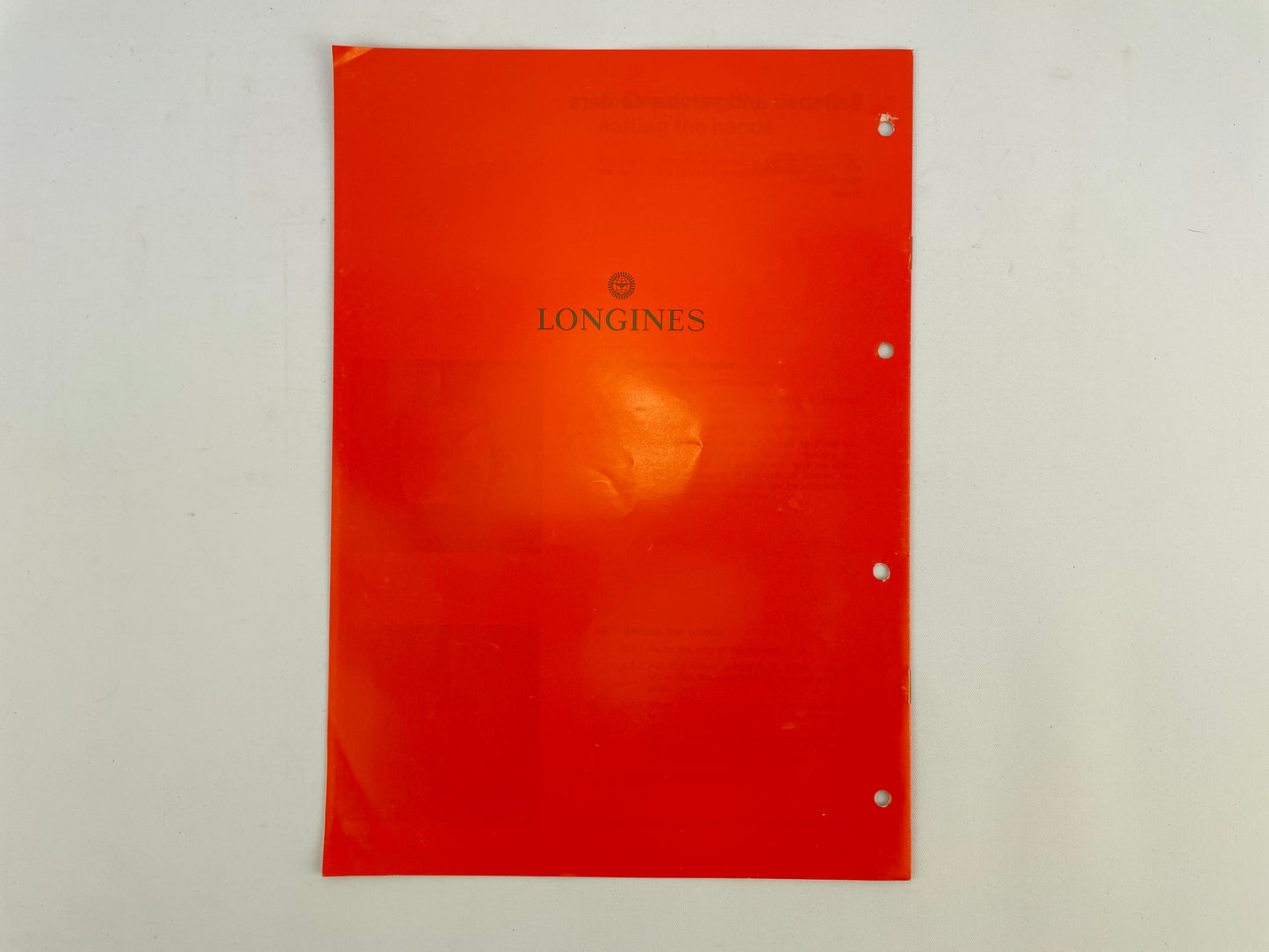Longines Technical Information Manual Caliber 6512 (Ultra-Quartz)