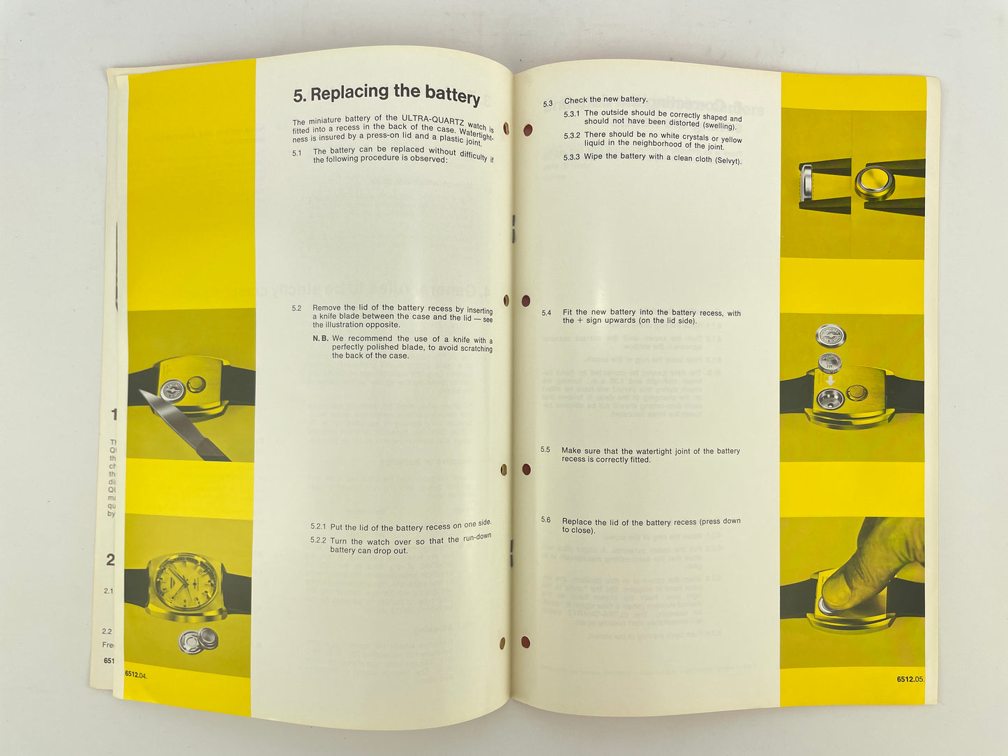 Longines Technical Information Manual Caliber 6512 (Ultra-Quartz)