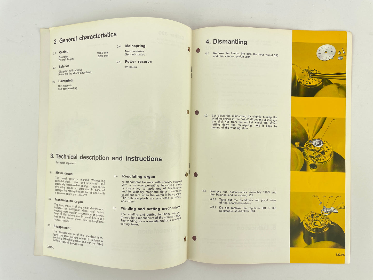 Longines Technical Information Manual Caliber 320