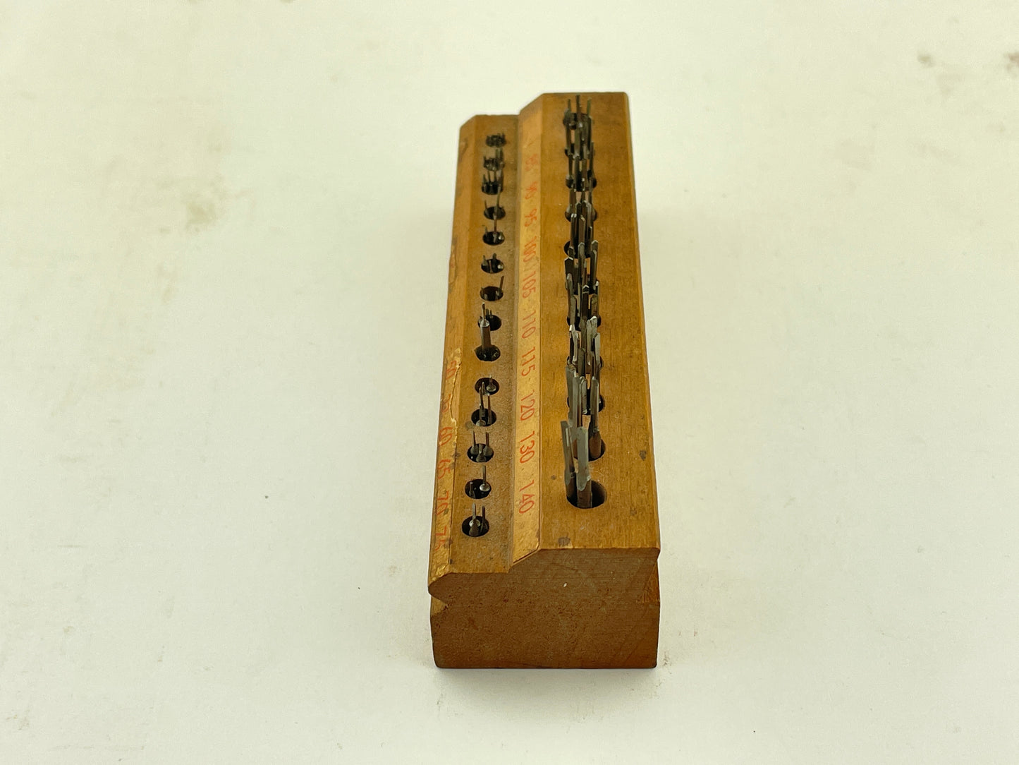 Watchmaker's Selection of Spade Drills with Wood Holder