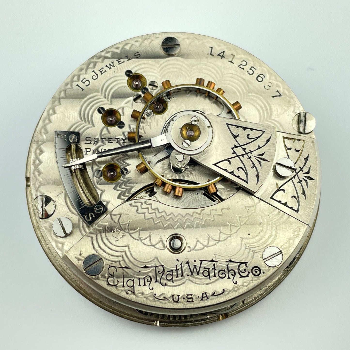 Elgin 18 Size 15 Jewel Pocket Watch Movement