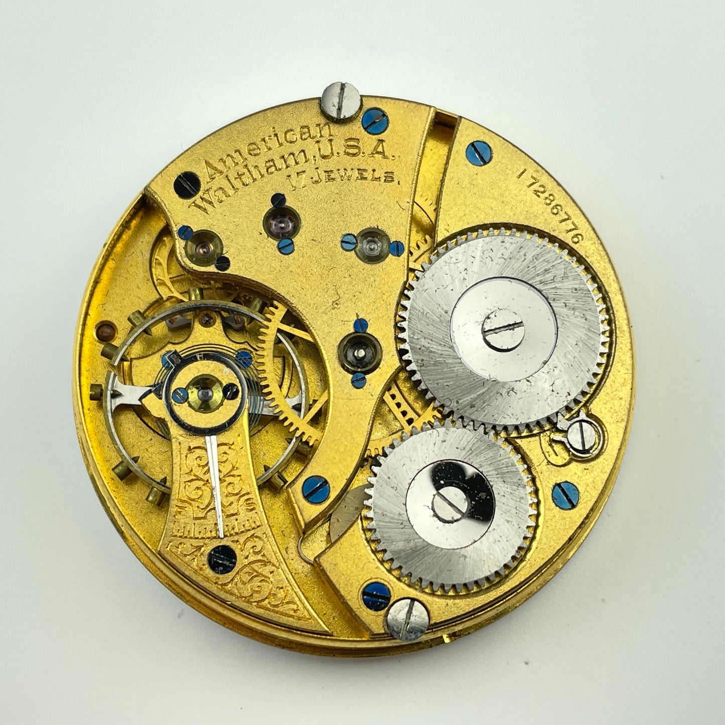 Waltham 16 Size 17 Jewel Pocket Watch Movement