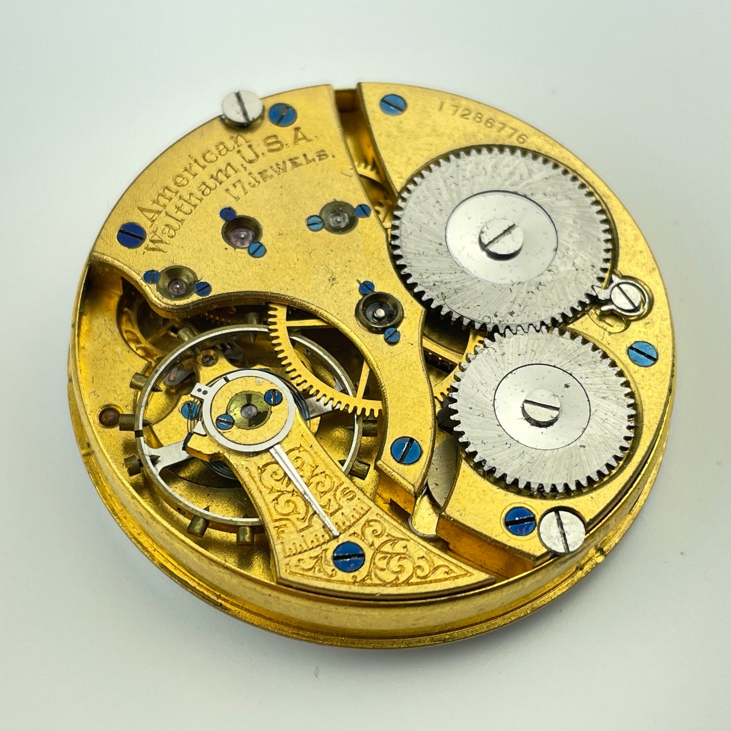 Waltham 16 Size 17 Jewel Pocket Watch Movement
