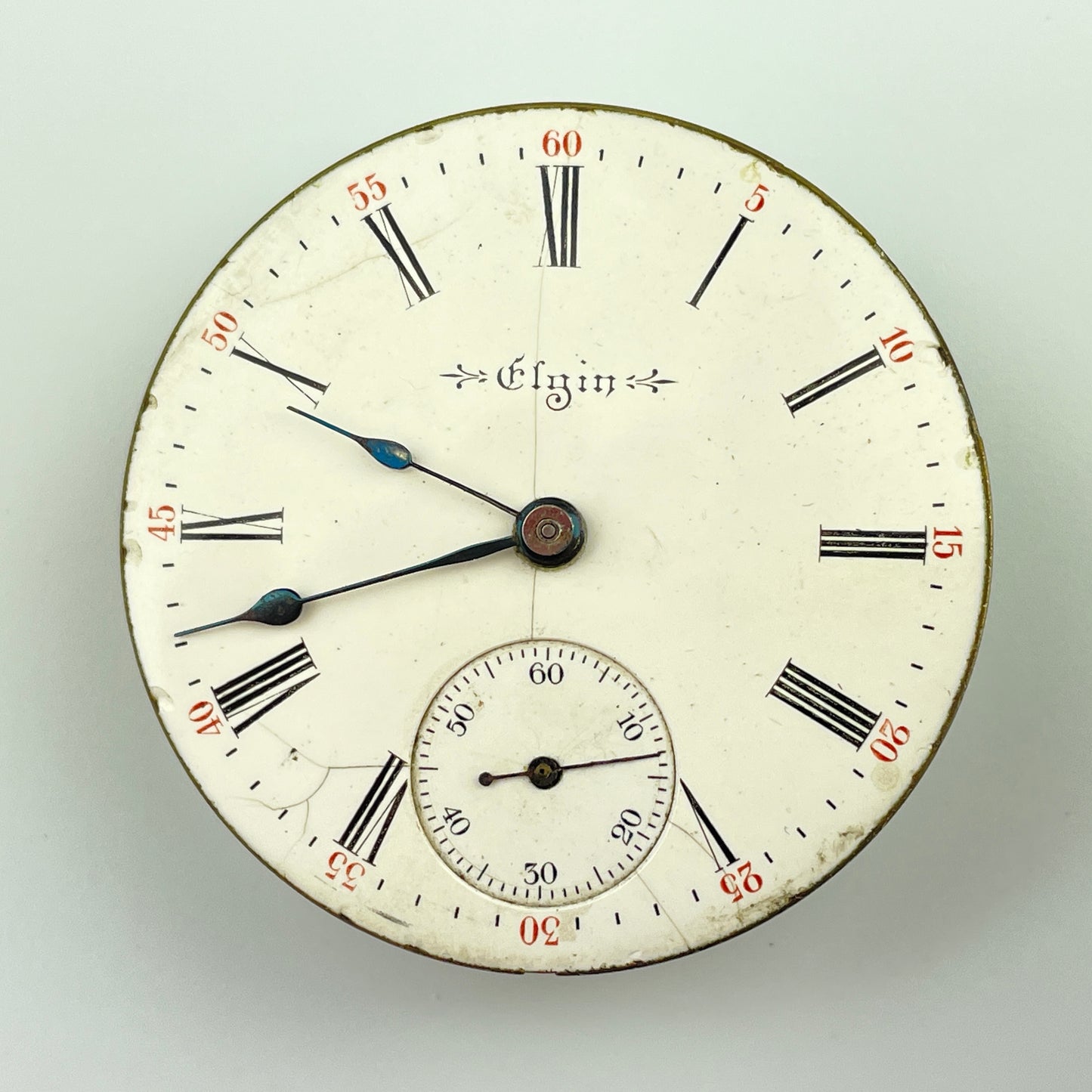 Elgin Pair of 18 Size Nickel & Gilt Pocket Watch Movements