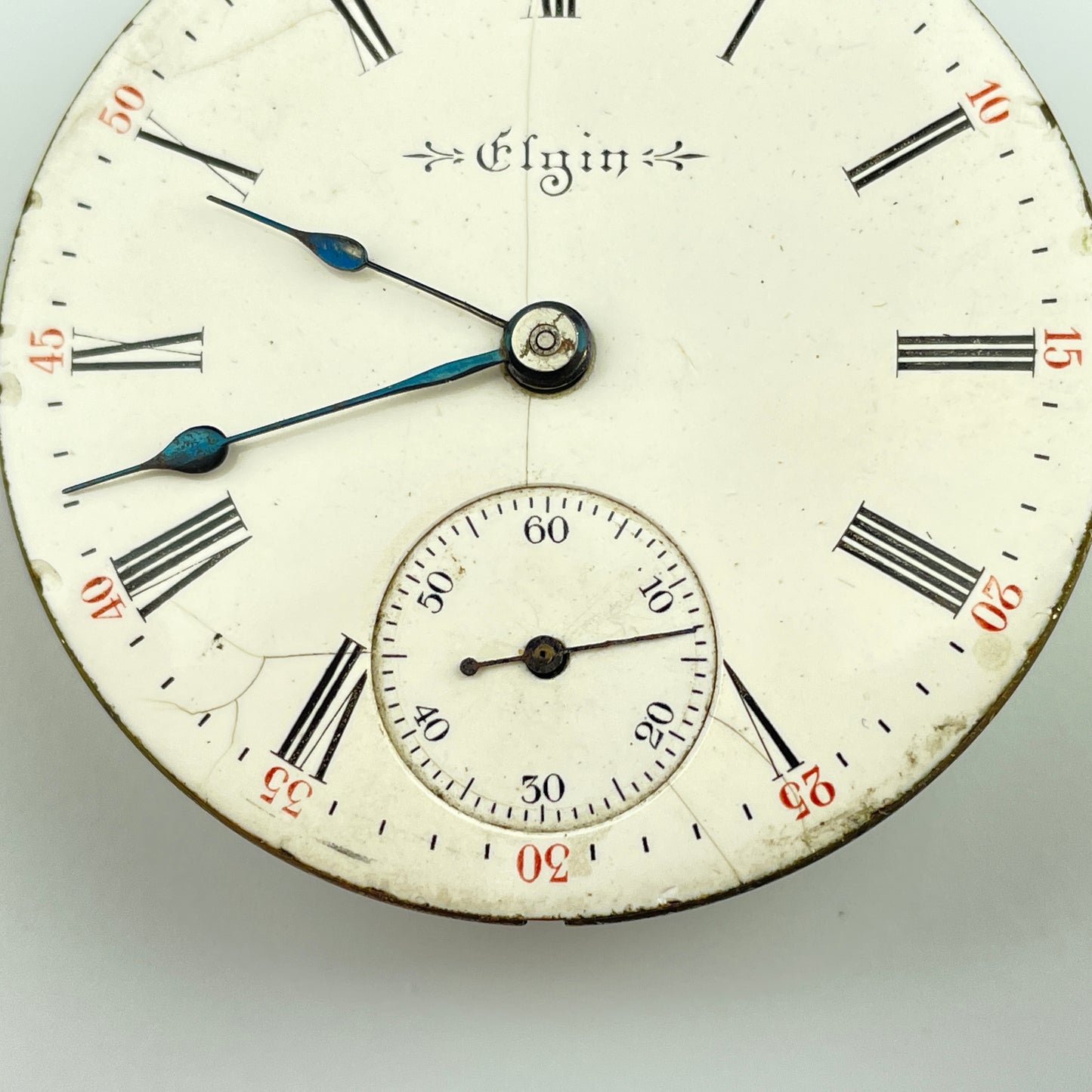 Elgin Pair of 18 Size Nickel & Gilt Pocket Watch Movements