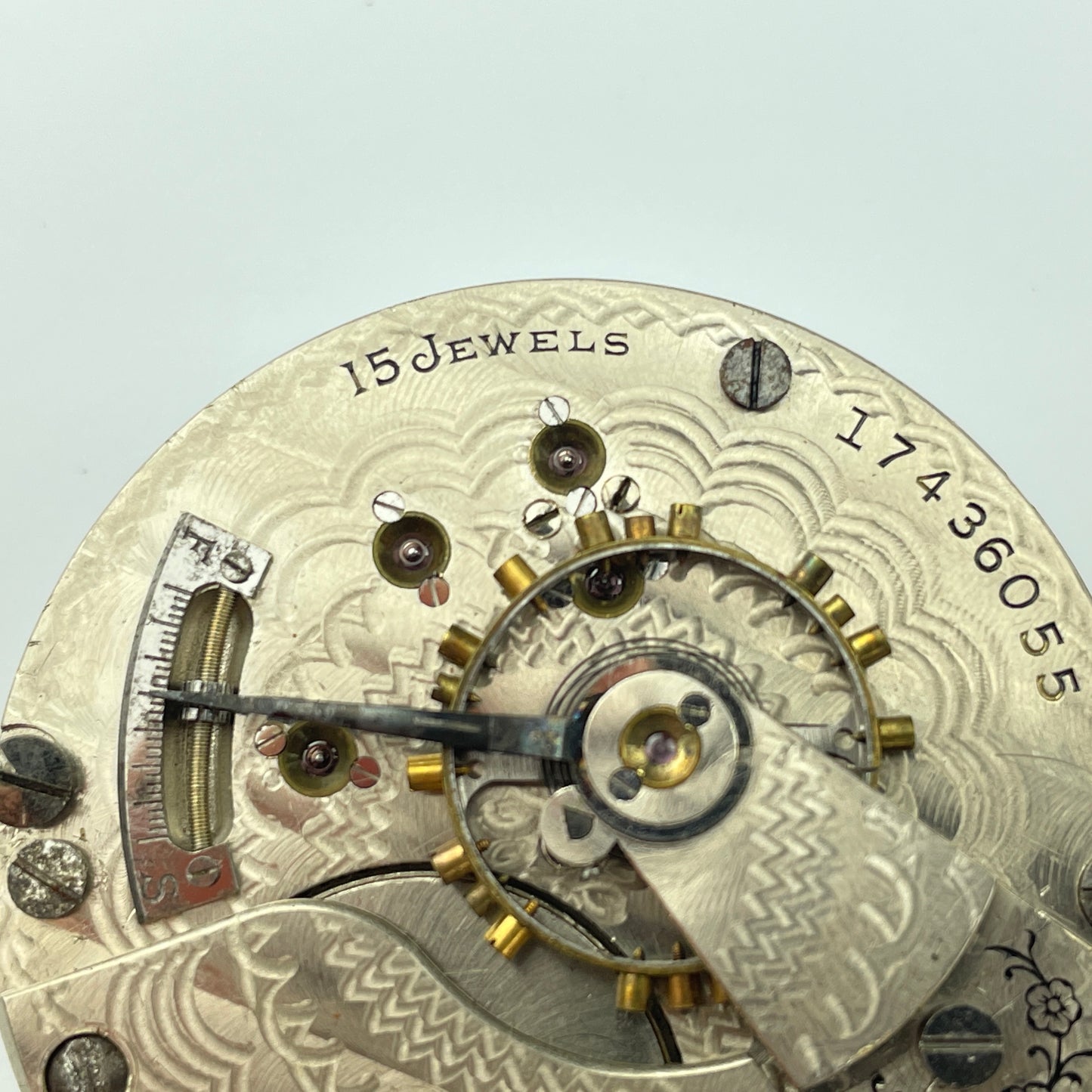 Elgin Pair of 18 Size Nickel & Gilt Pocket Watch Movements