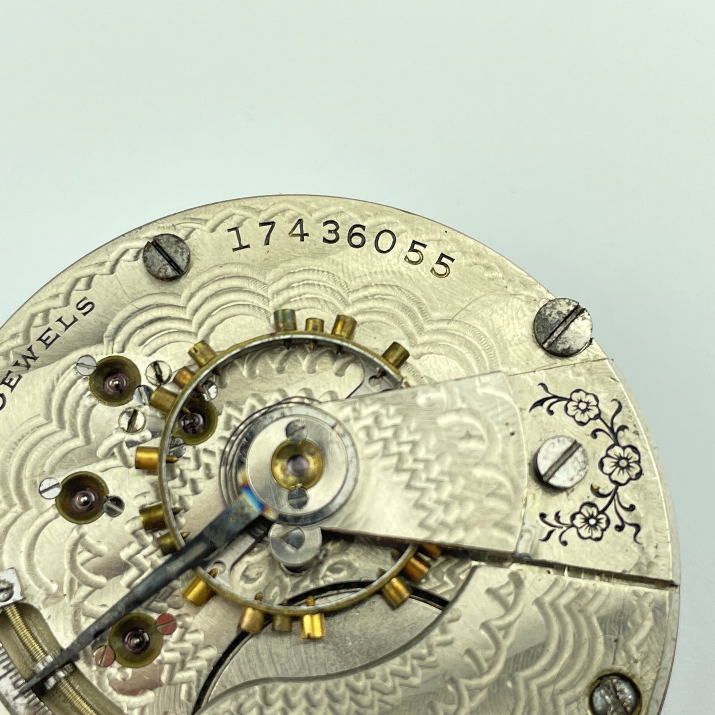 Elgin Pair of 18 Size Nickel & Gilt Pocket Watch Movements