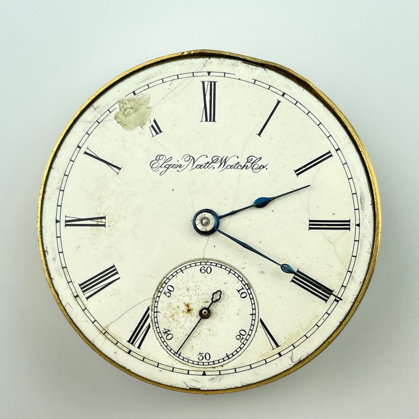 Elgin Pair of 18 Size Nickel & Gilt Pocket Watch Movements