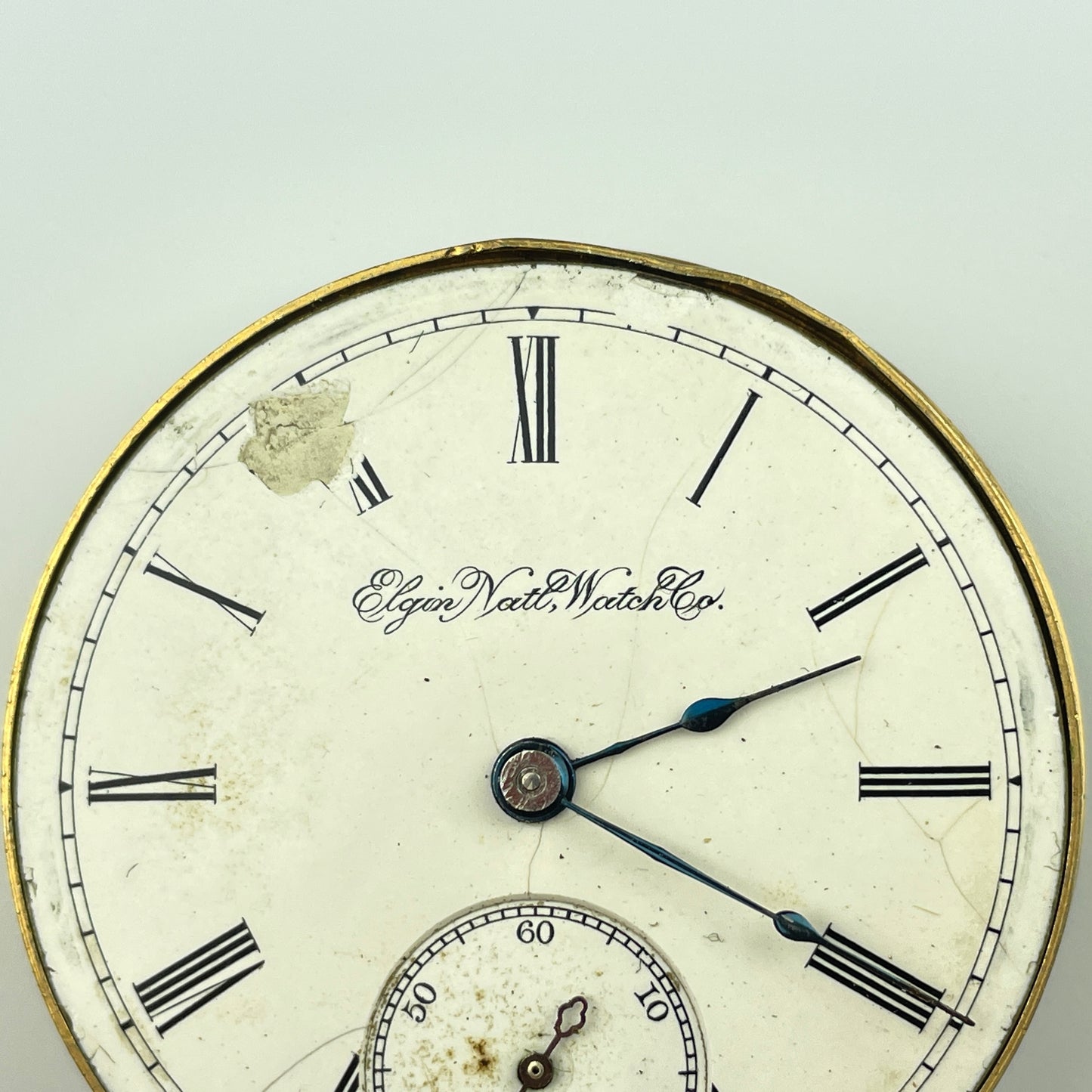 Elgin Pair of 18 Size Nickel & Gilt Pocket Watch Movements