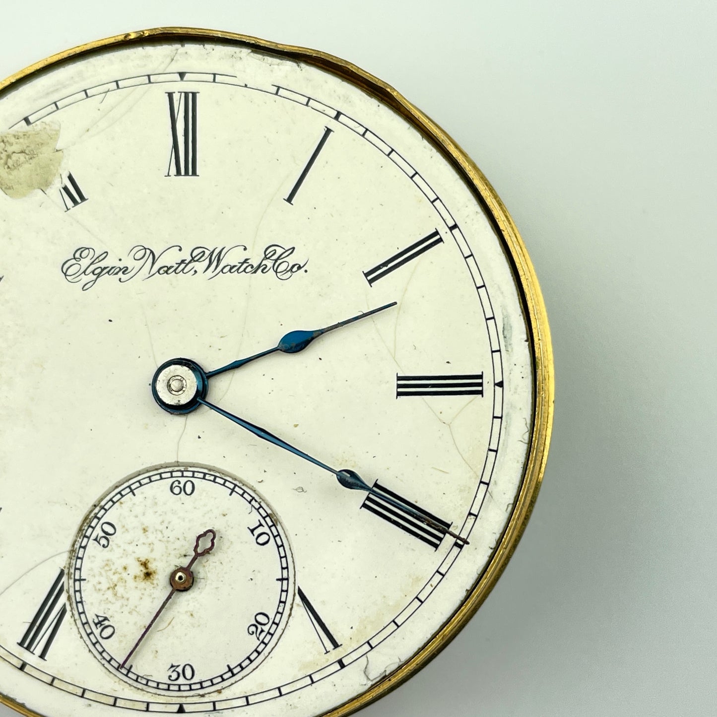 Elgin Pair of 18 Size Nickel & Gilt Pocket Watch Movements