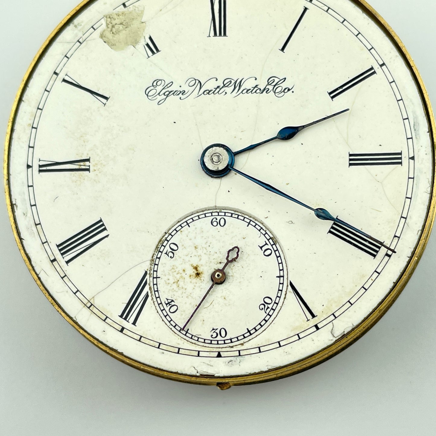 Elgin Pair of 18 Size Nickel & Gilt Pocket Watch Movements