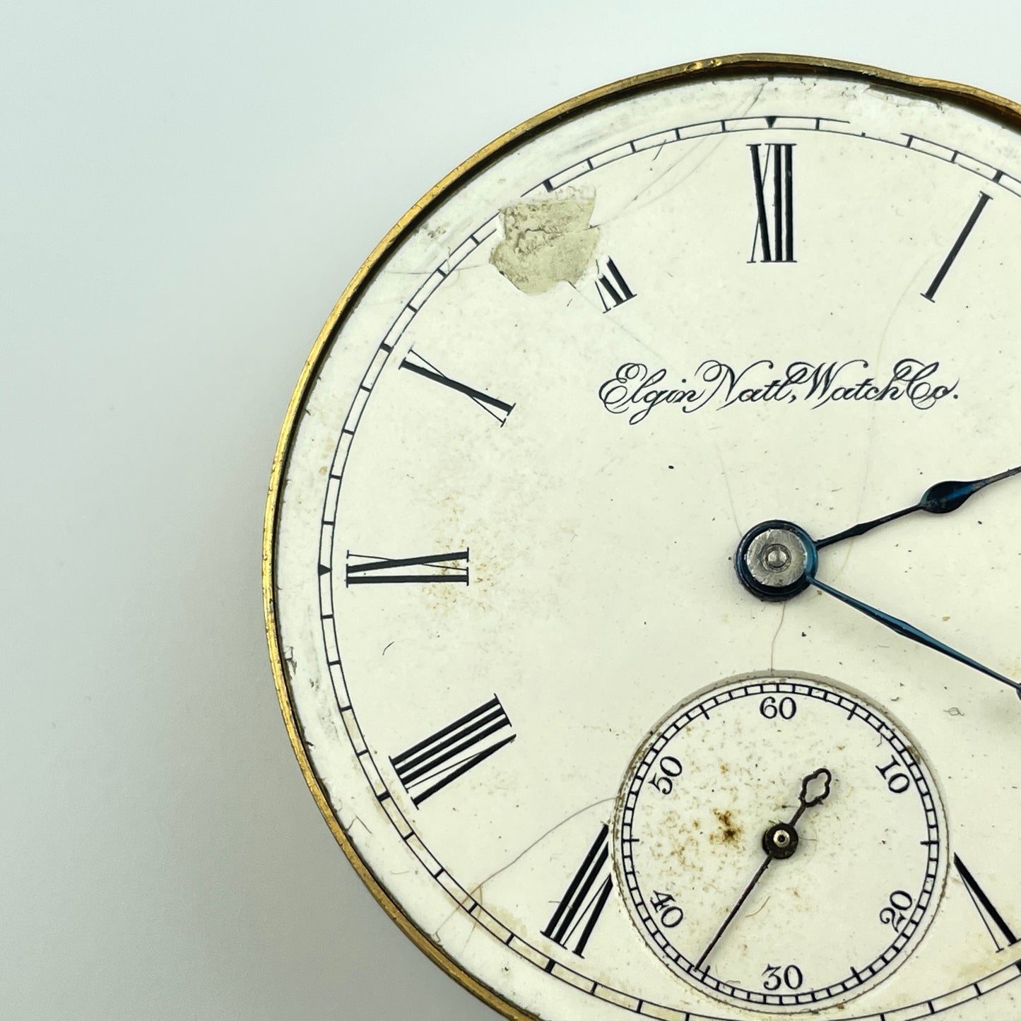 Elgin Pair of 18 Size Nickel & Gilt Pocket Watch Movements